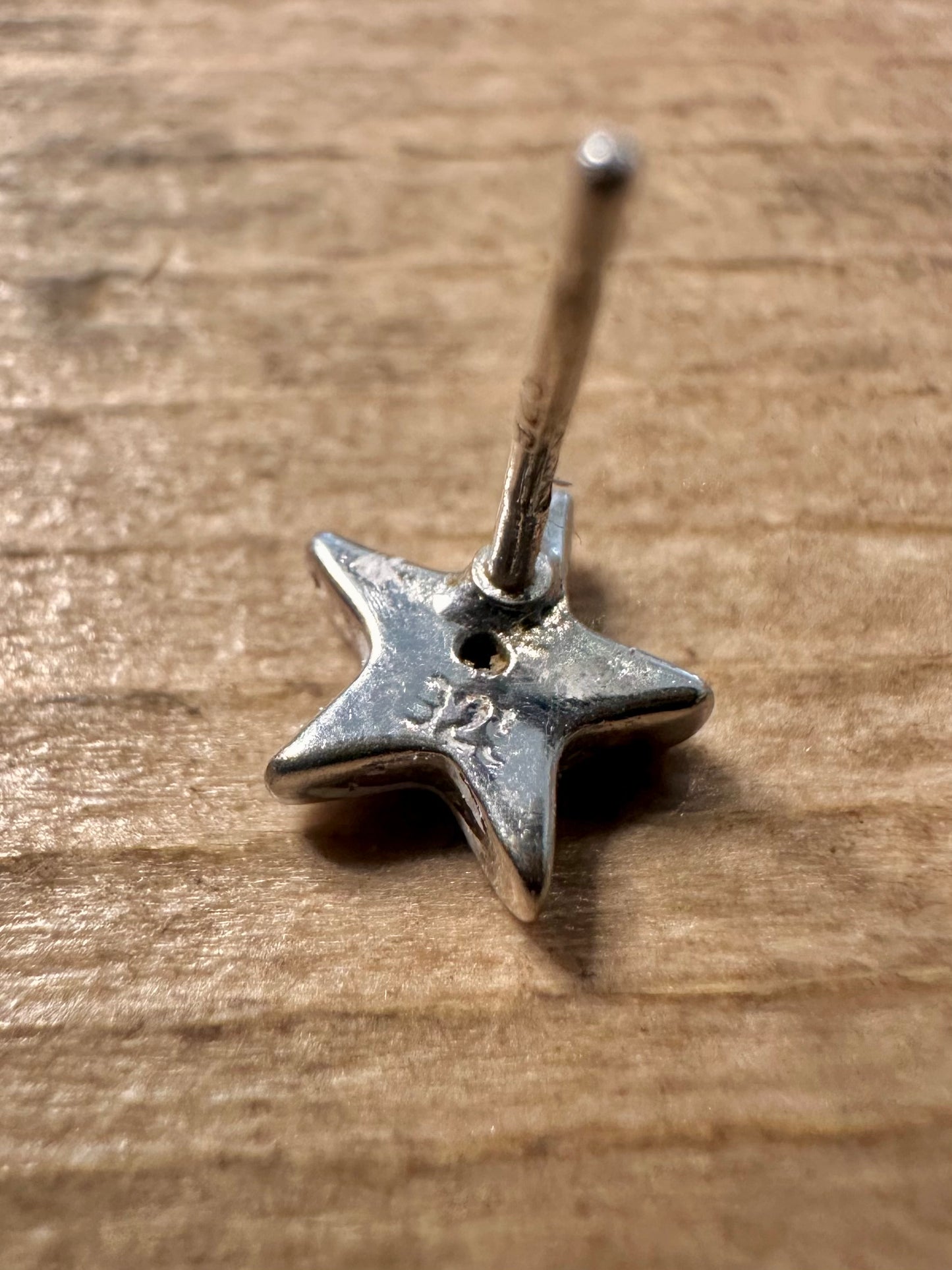 Vintage Diamond Star Stud 925 Silver Earrings