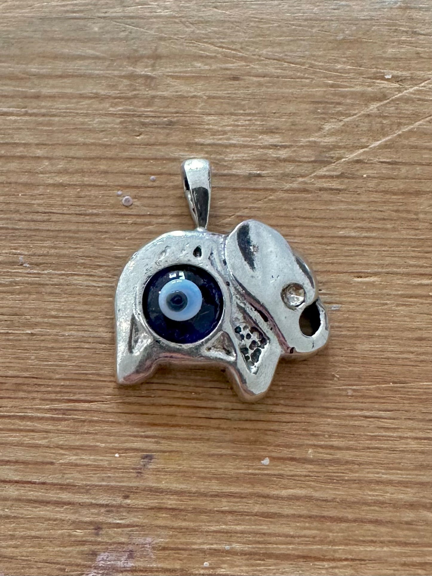 Modern Evil Eye Elephant 925 Silver Pendant