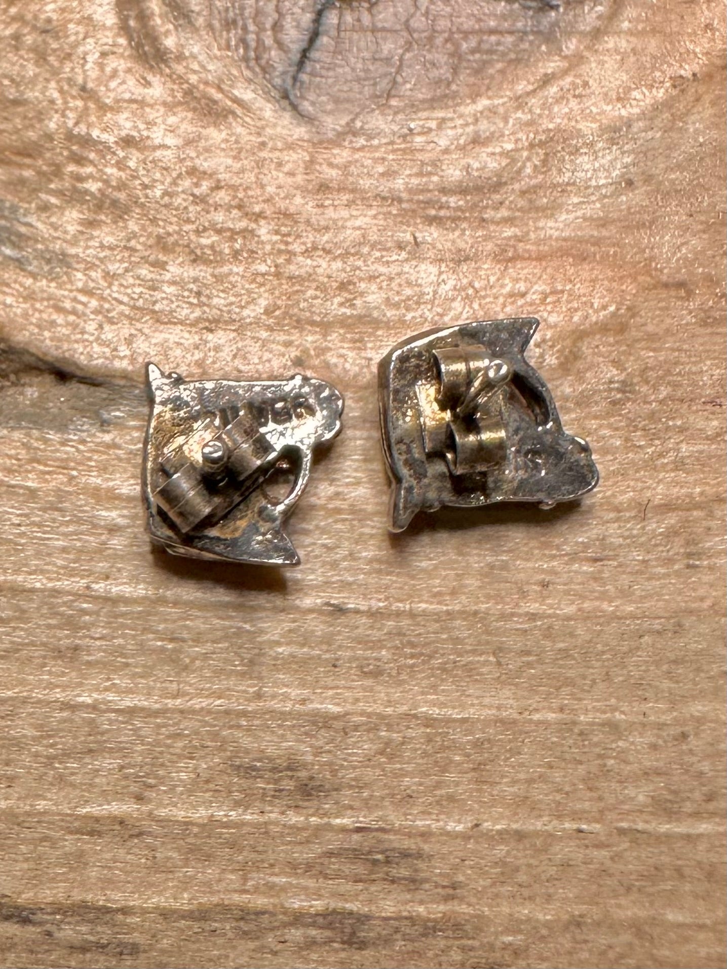 Vintage Horse Head Studs 925 Silver Earrings