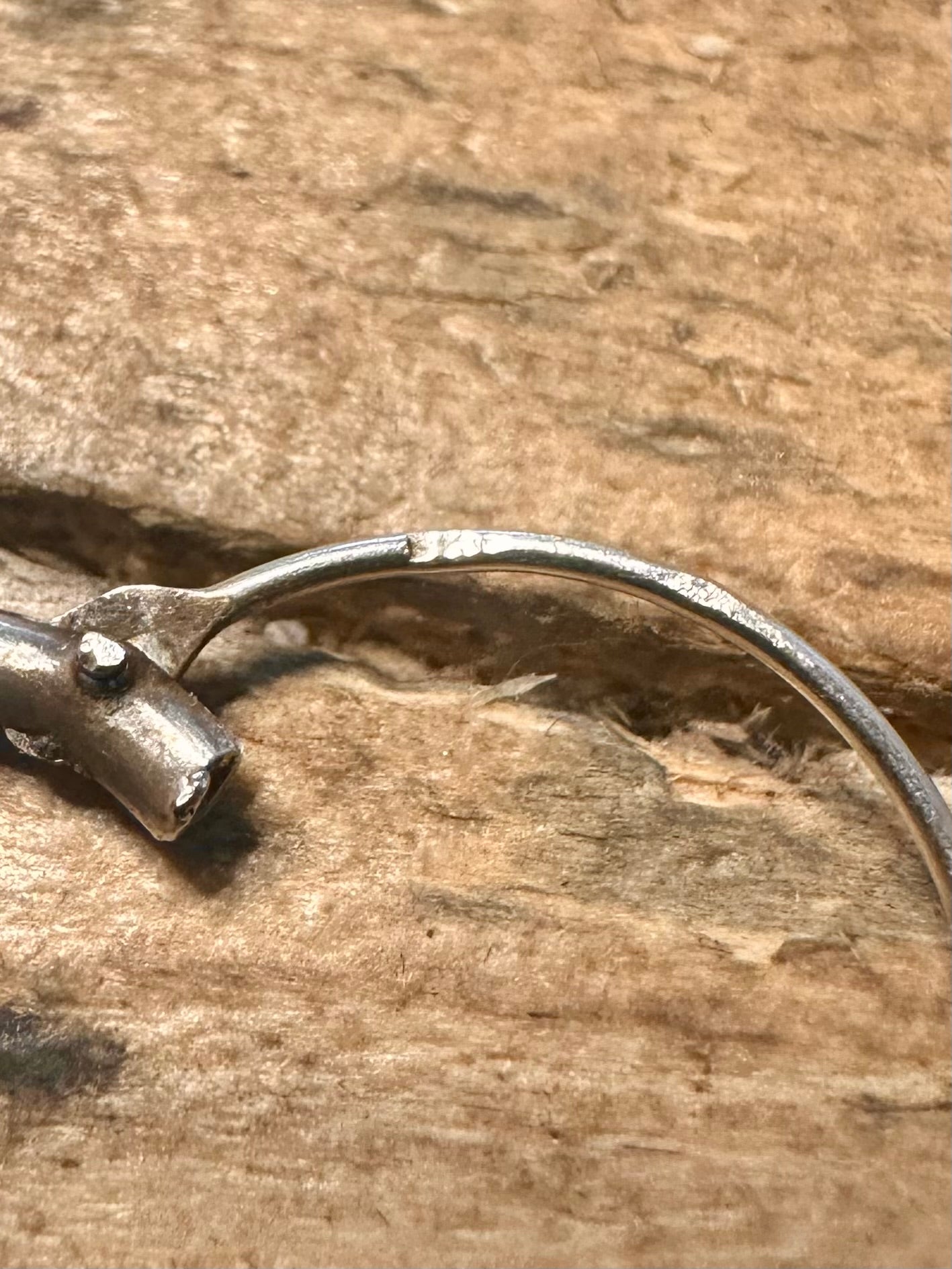 Vintage Tribal Hoops 925 Silver Earrings