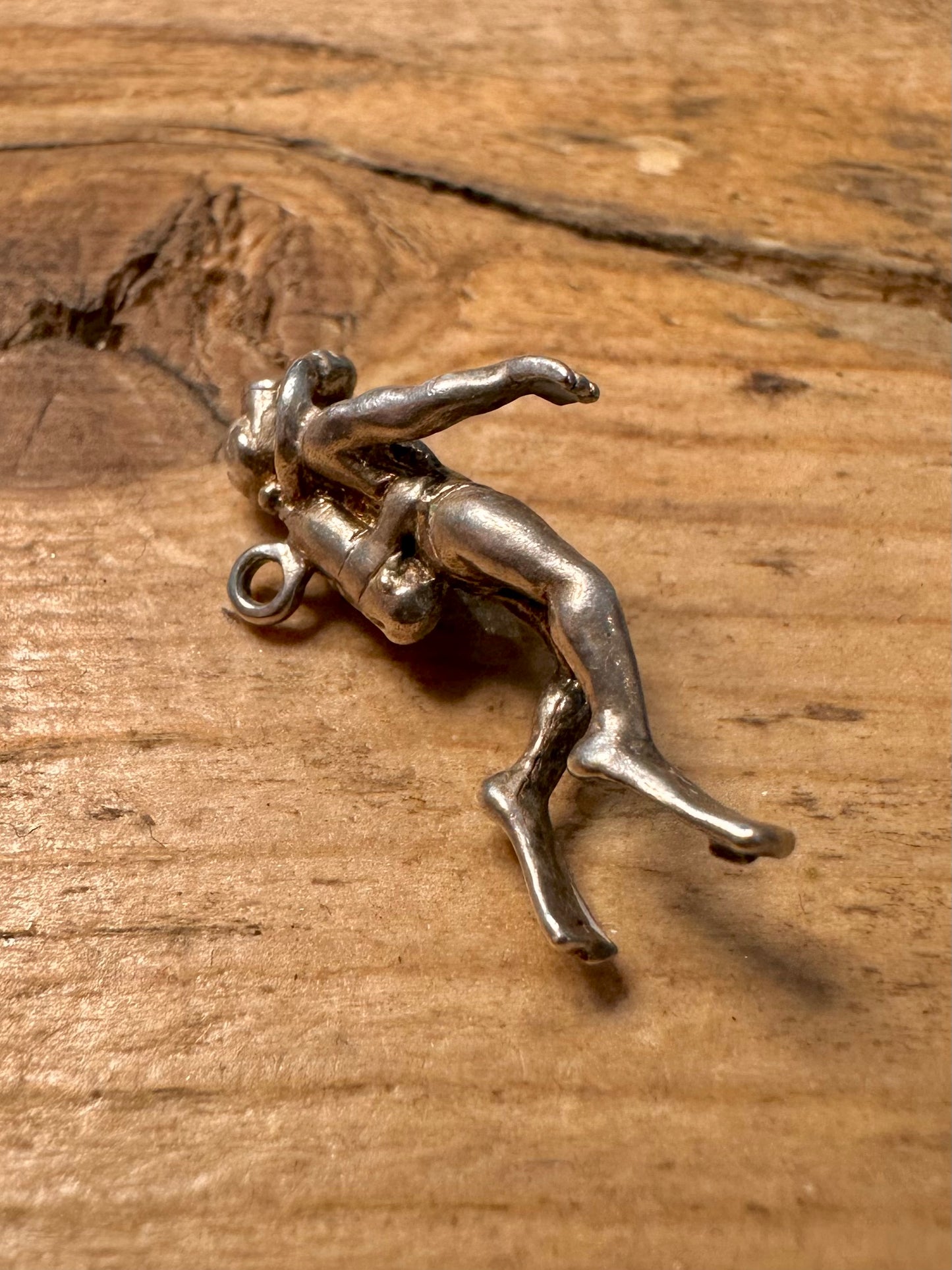 Vintage Sea Diver 925 Silver Pendant