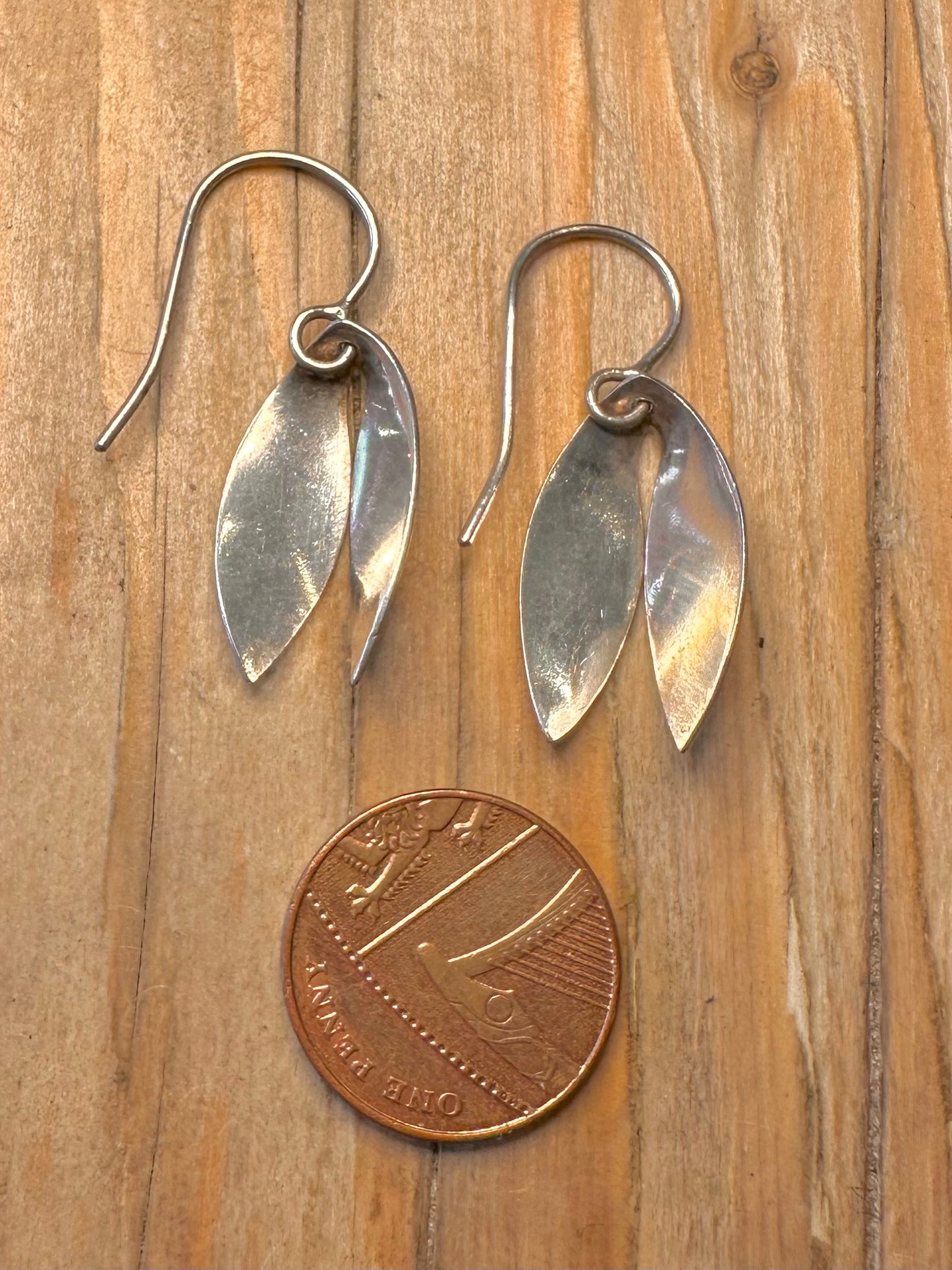 Abstract Handmade Snowdrop Petal Maker Naomi James 925 Sterling Silver Earrings