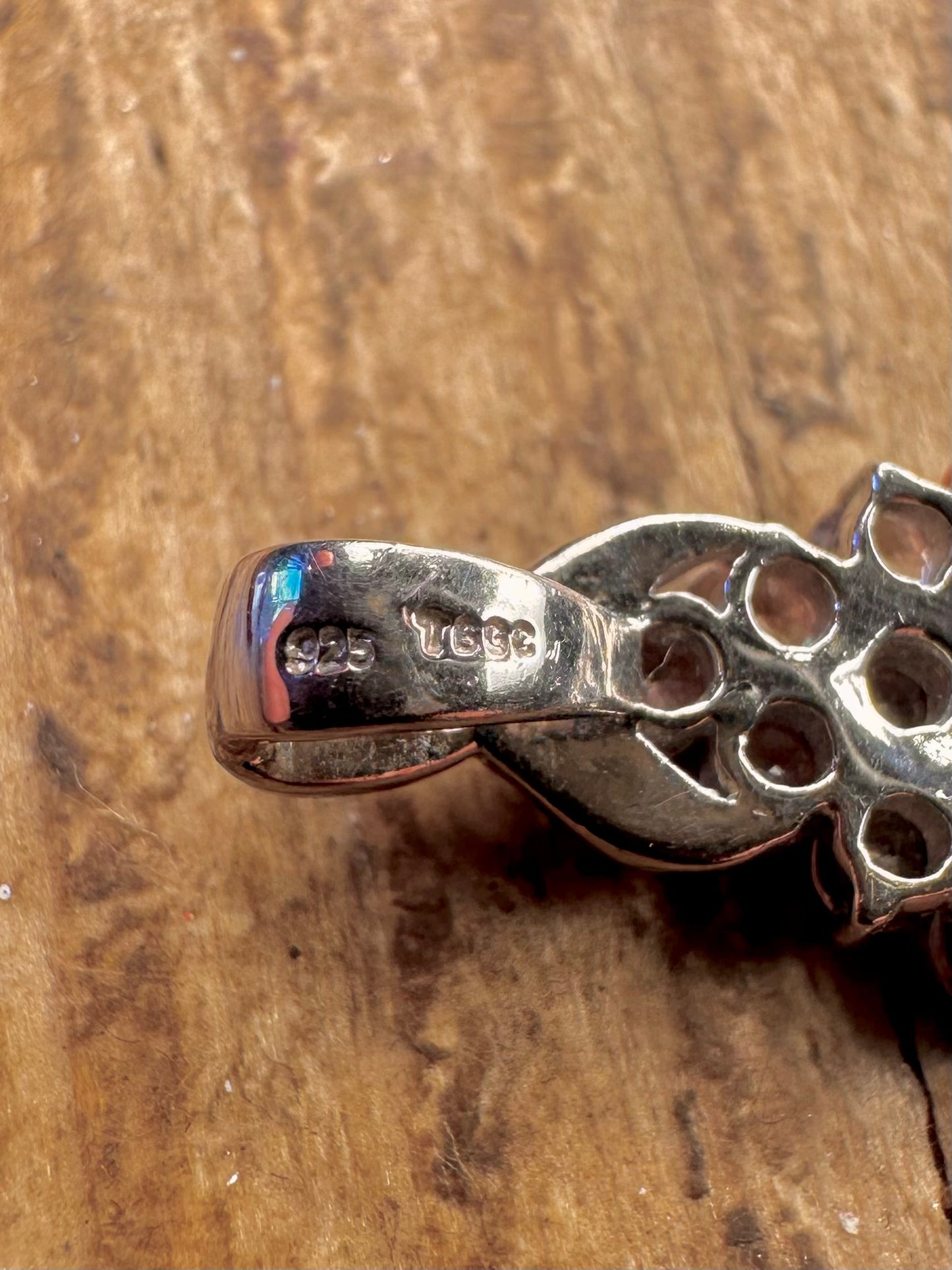 Bunter Cluster 925 Sterling Silber Anhänger