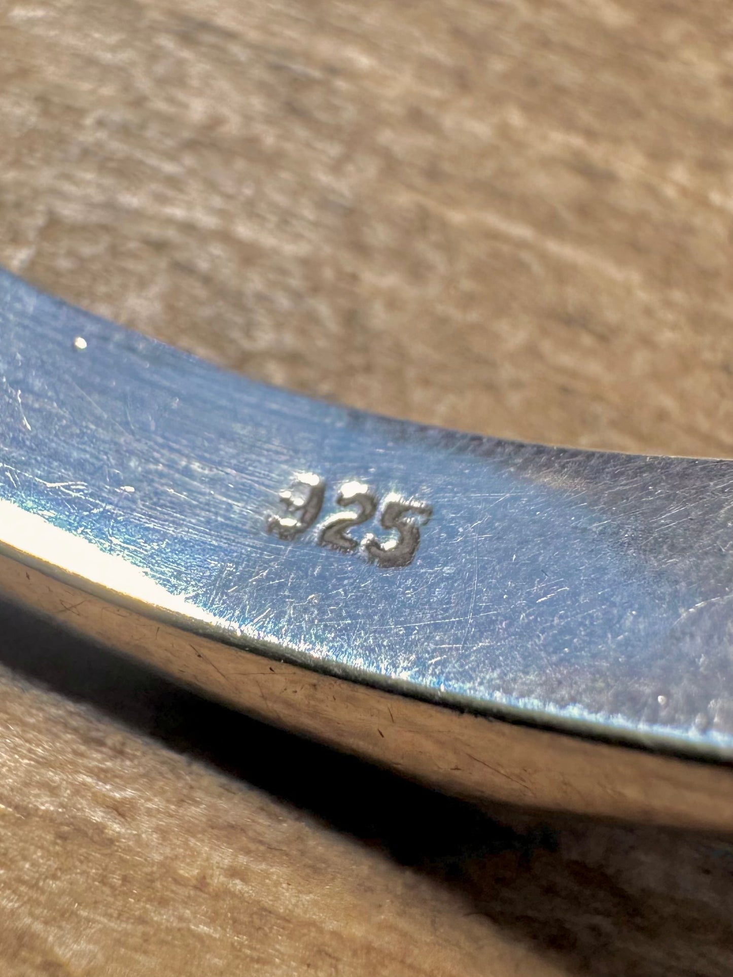 Vintage Octagon Clasp 925 Silver Bangle