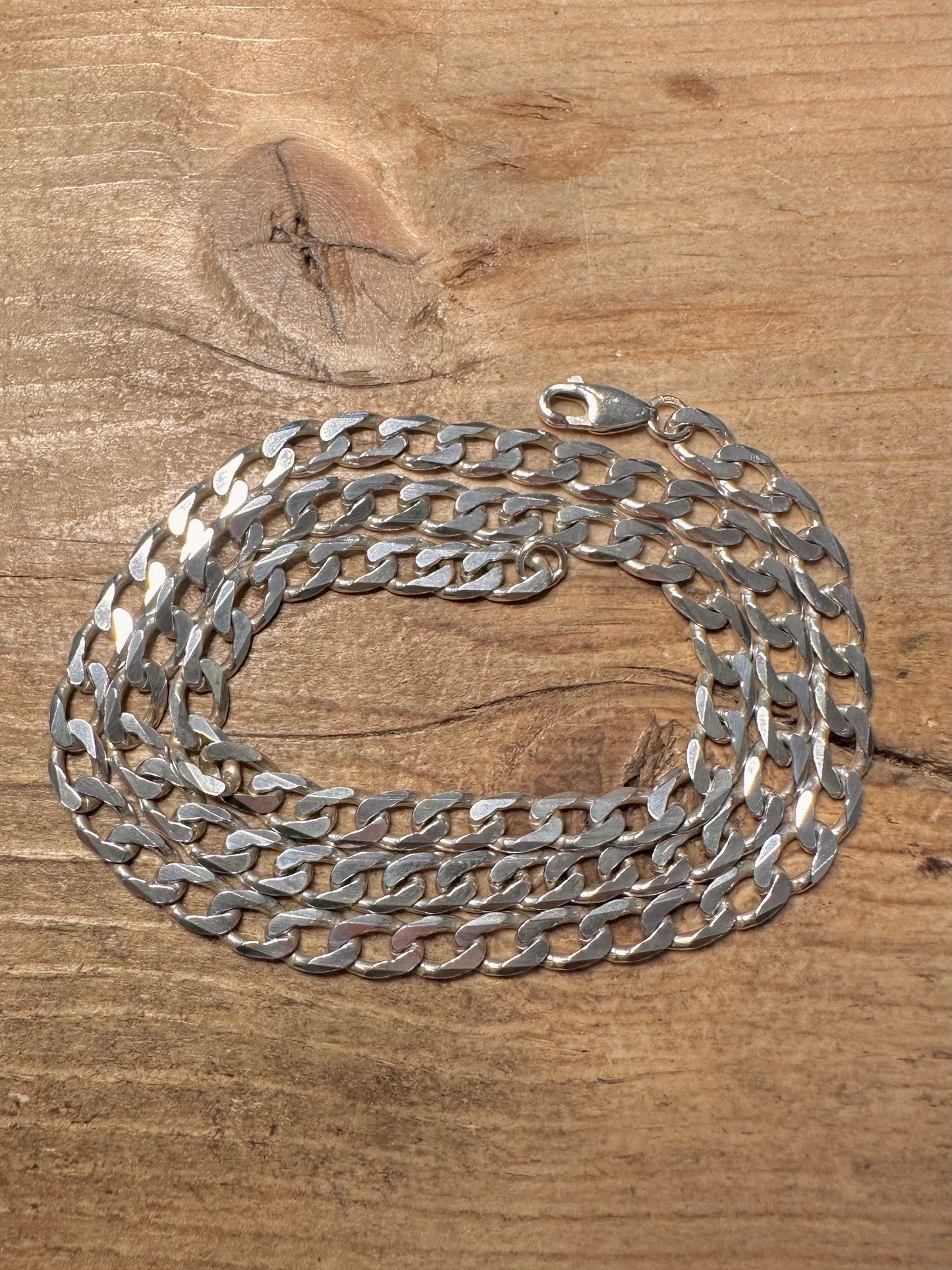 Vintage Curb Chain 925 Silver 19.8 inch Necklace