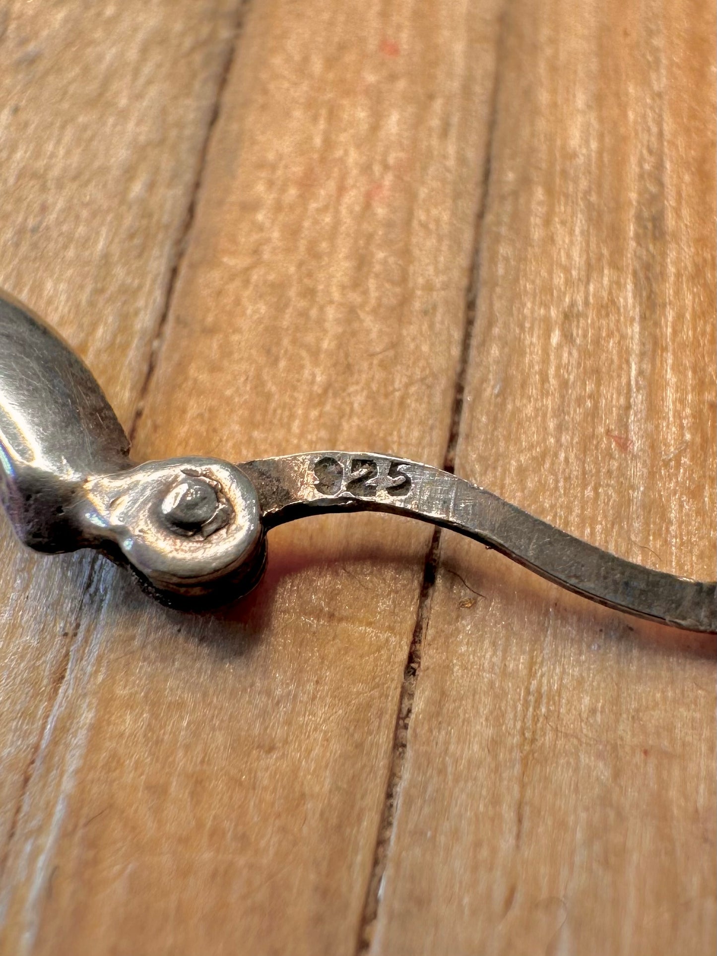 Vintage Small Chunky Hoops 925 Sterling Silver Earrings