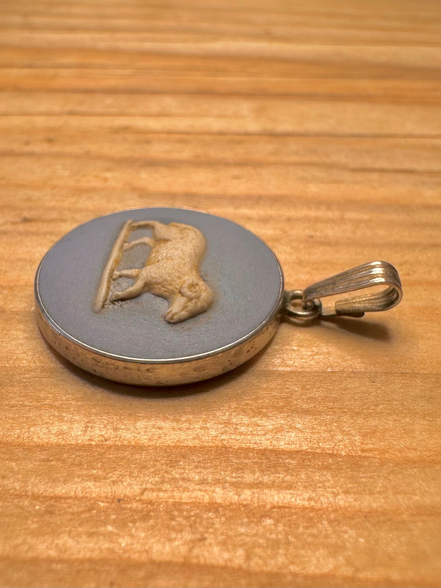 Vintage 1978 Ram Wedgwood 925 Sterling Silver Pendant