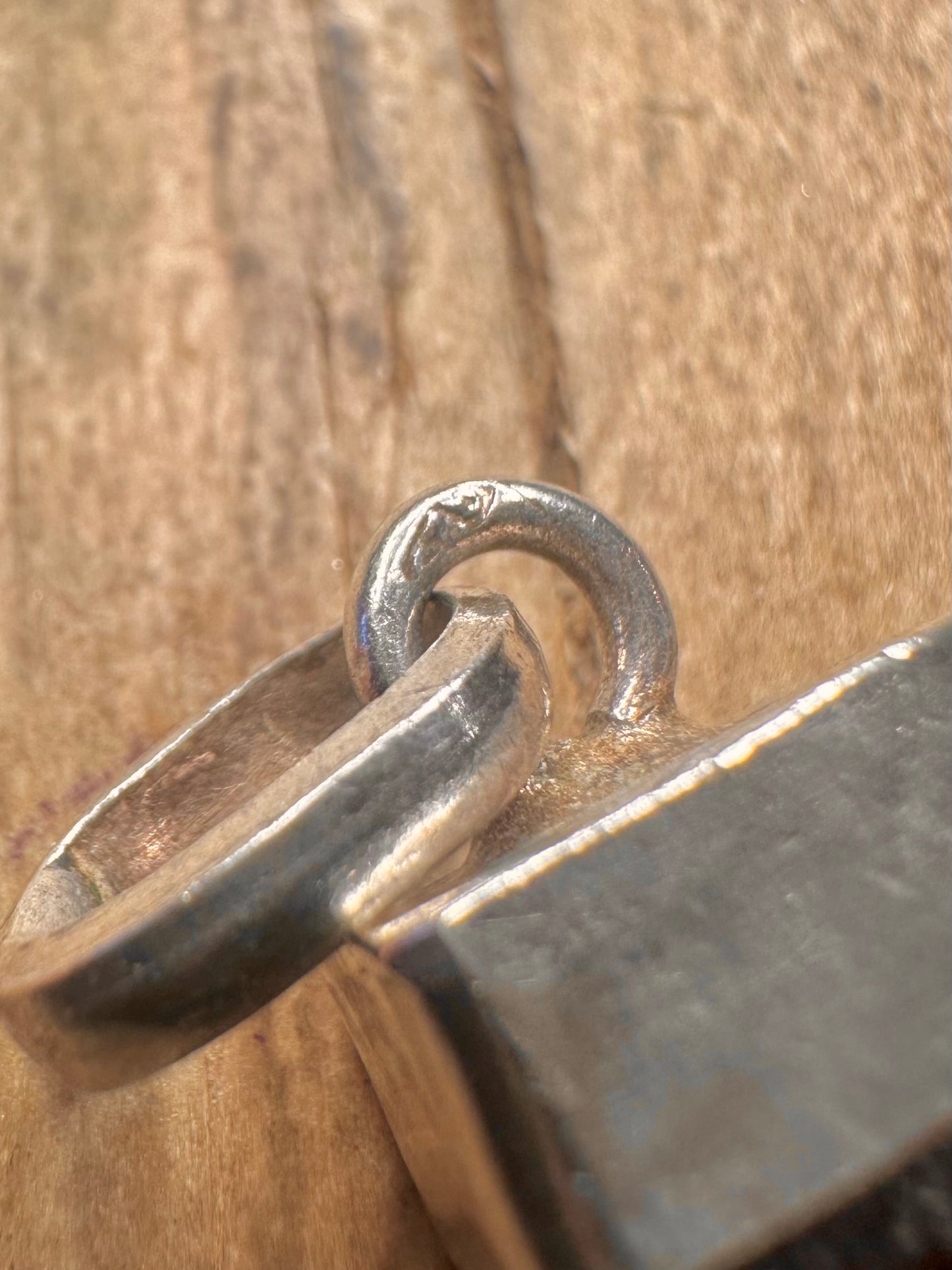 Abstract Amber Bar 925 Sterling Silver Pendant