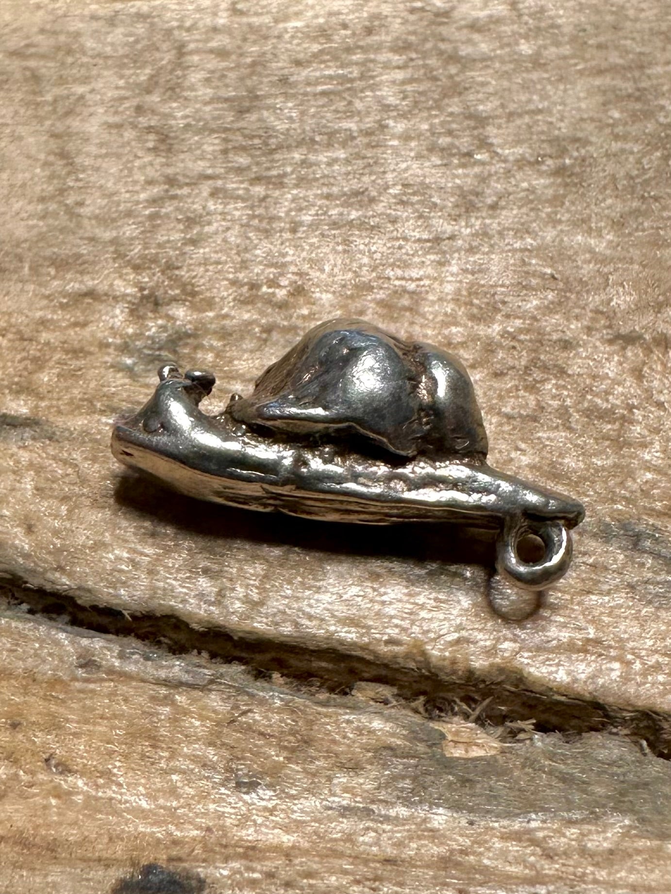 Vintage Snail 925 Silver Charm Pendant
