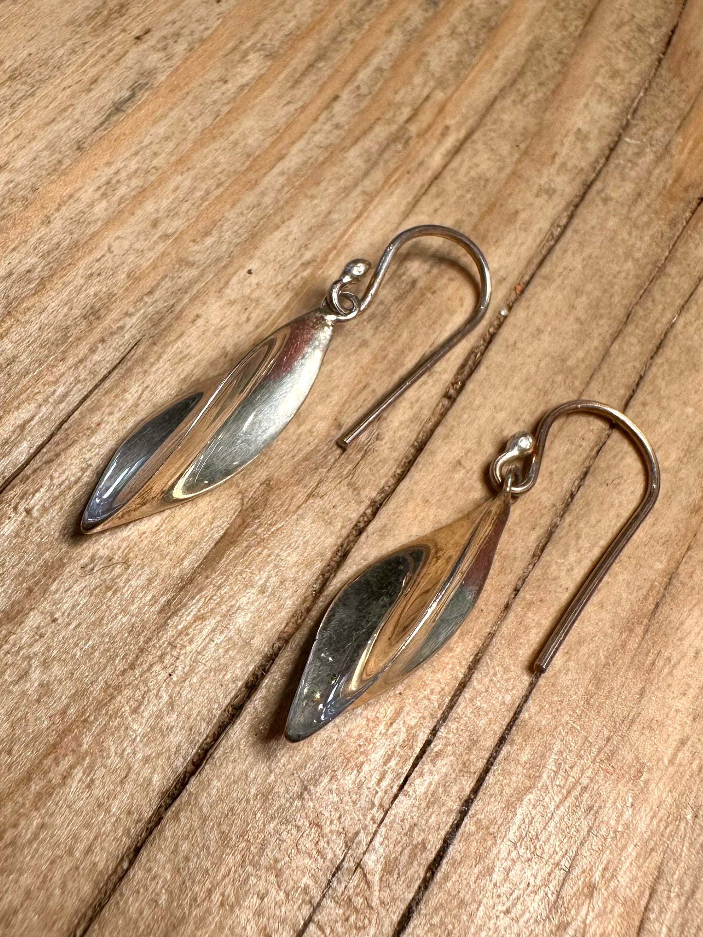 Abstract Twisted 925 Sterling Silver Earrings