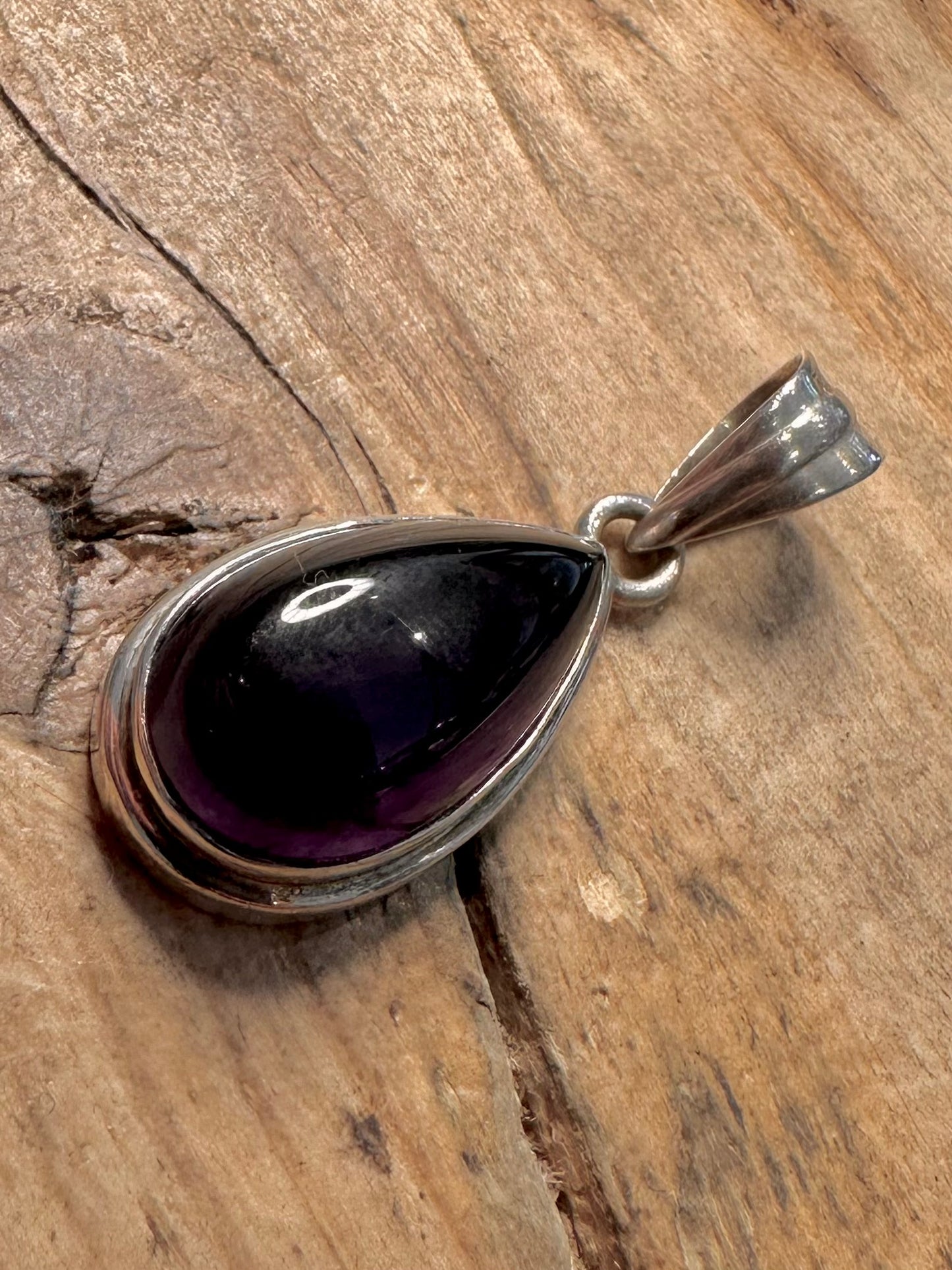 Vintage Amethyst 925 Silver Pendant