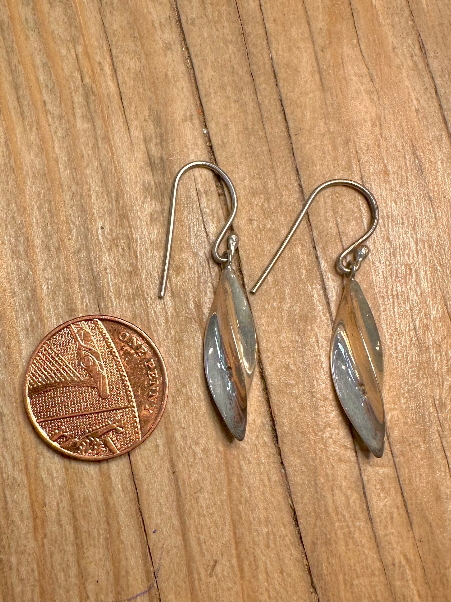Abstract Twisted 925 Sterling Silver Earrings