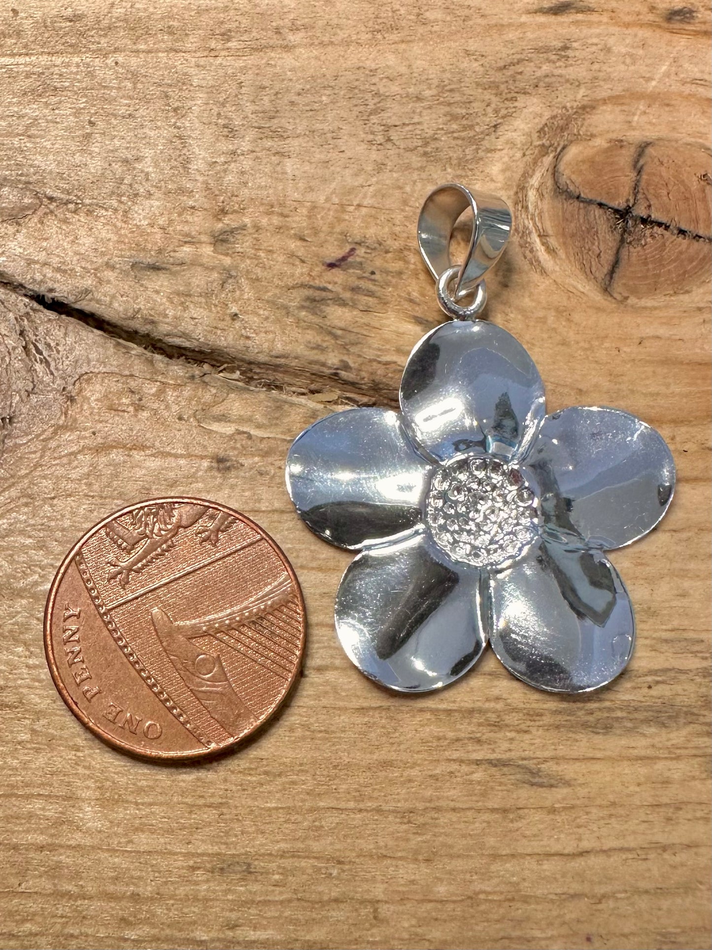 Abstract Flower 925 Silver Pendant
