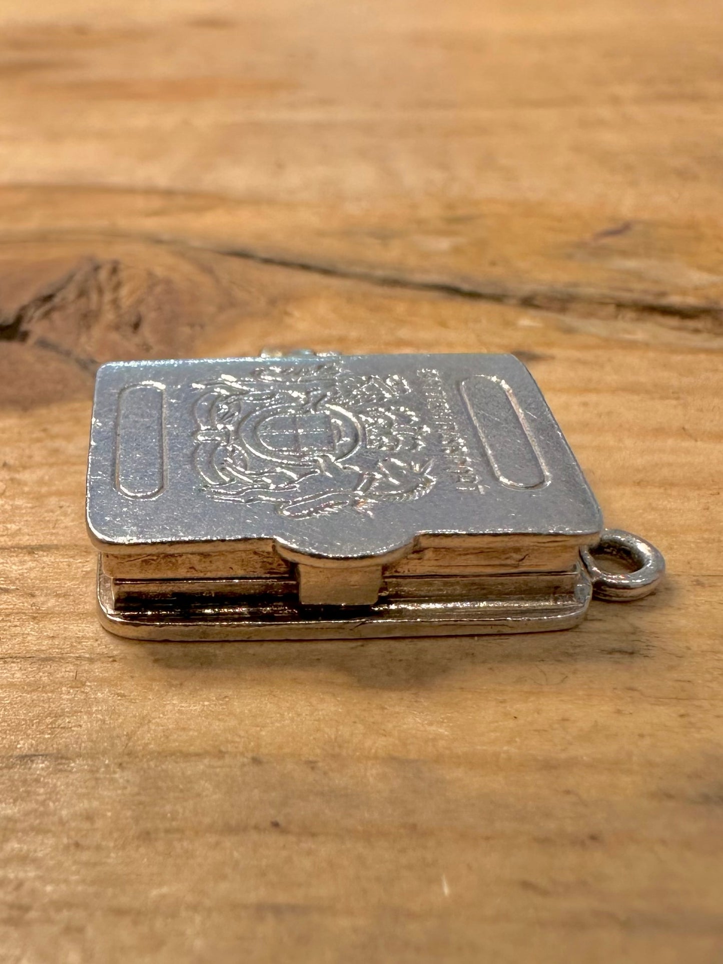 Vintage British Passport with Papers 925 Silver Charm Pendant