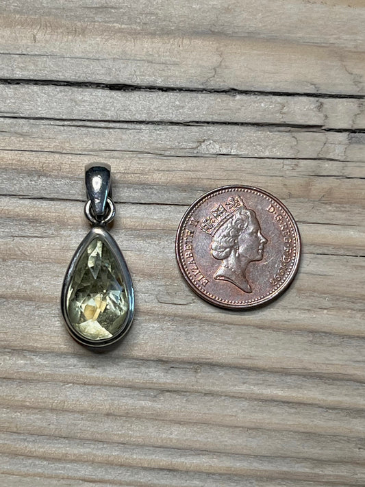 Tear Drop Citrine 925 Sterling Silver Pendant
