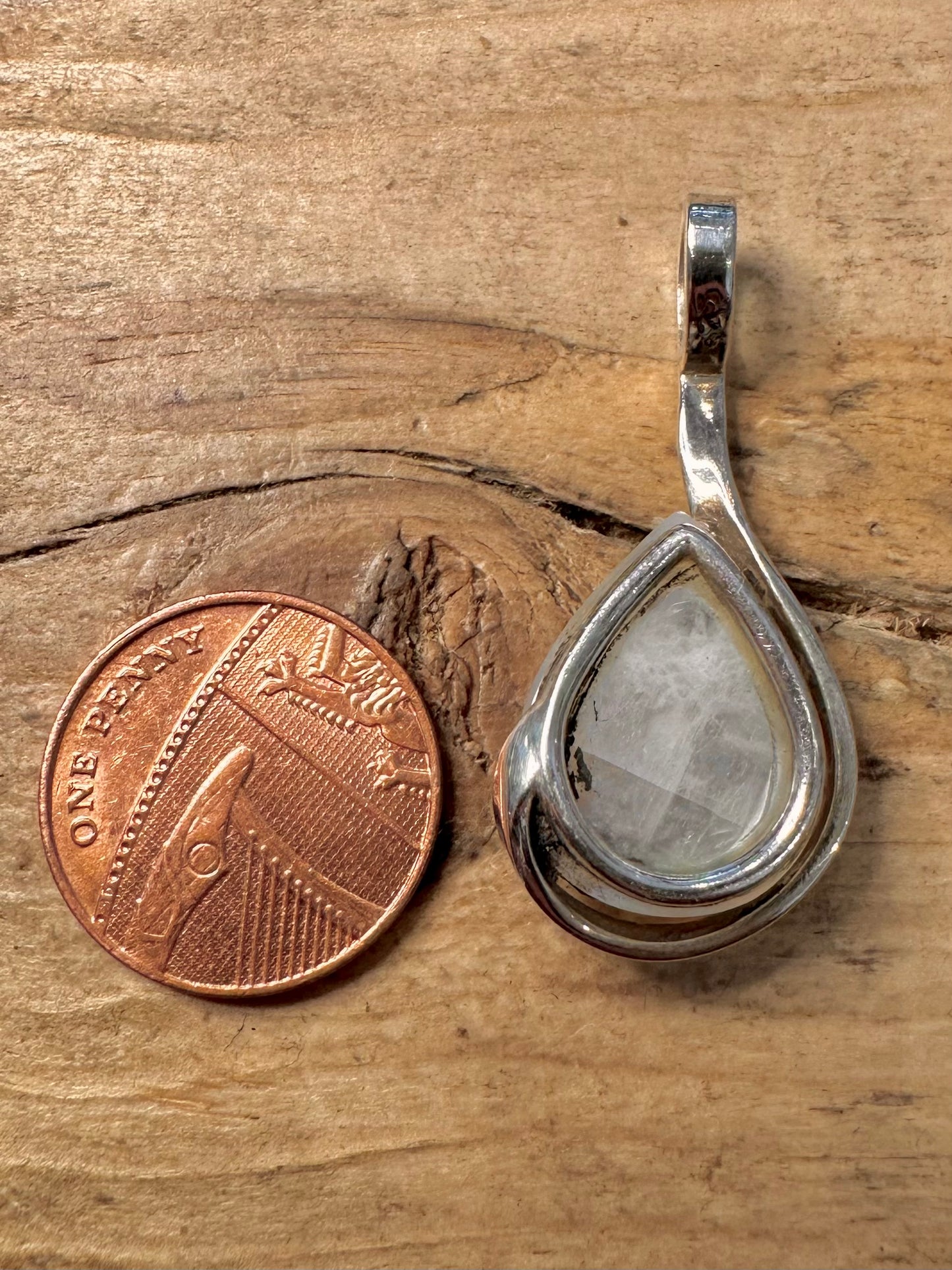 Abstract Moonstone 925 Silver Pendant
