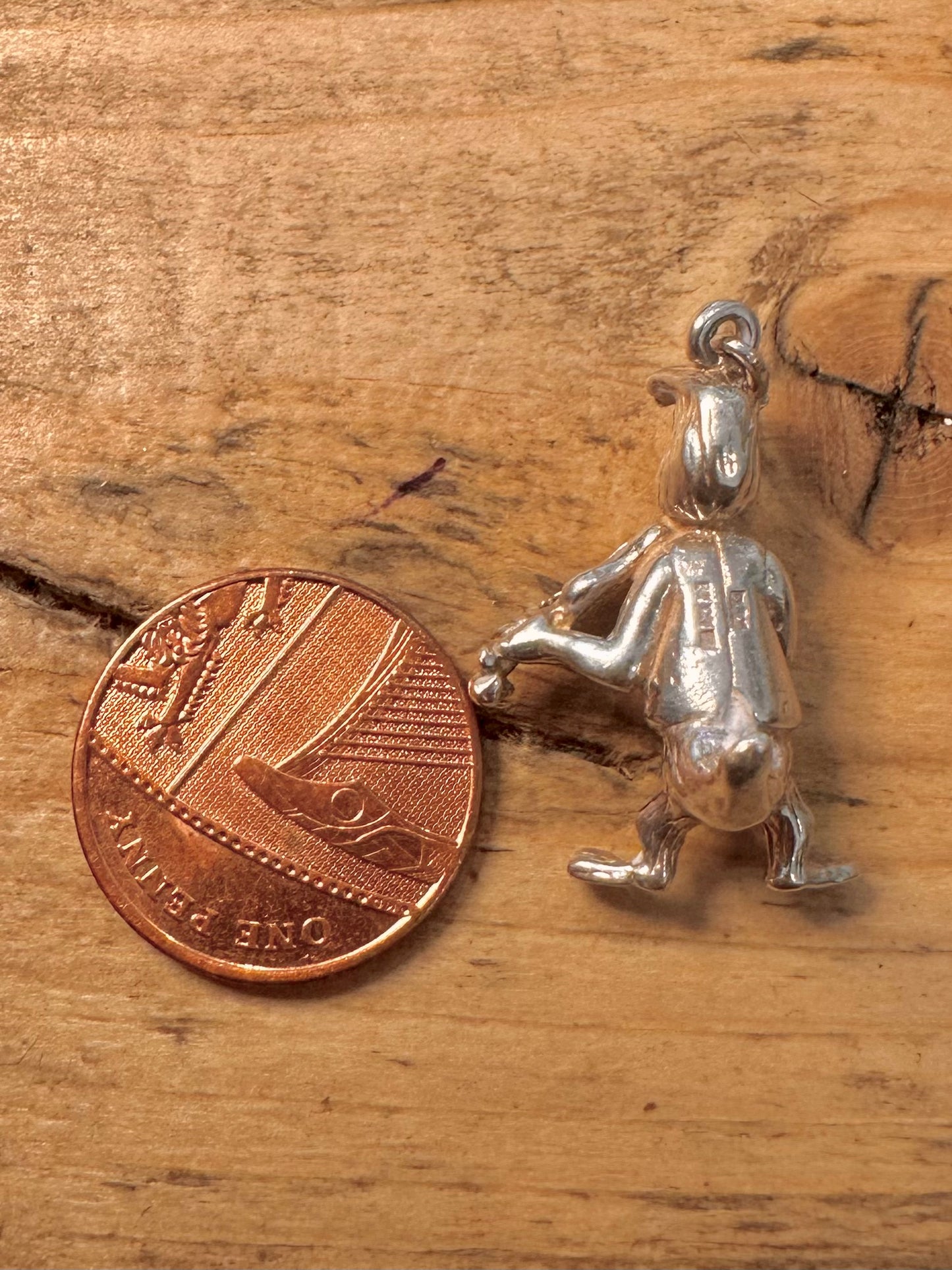 Vintage 1974 Donald Duck Violin 925 Silver Pendant
