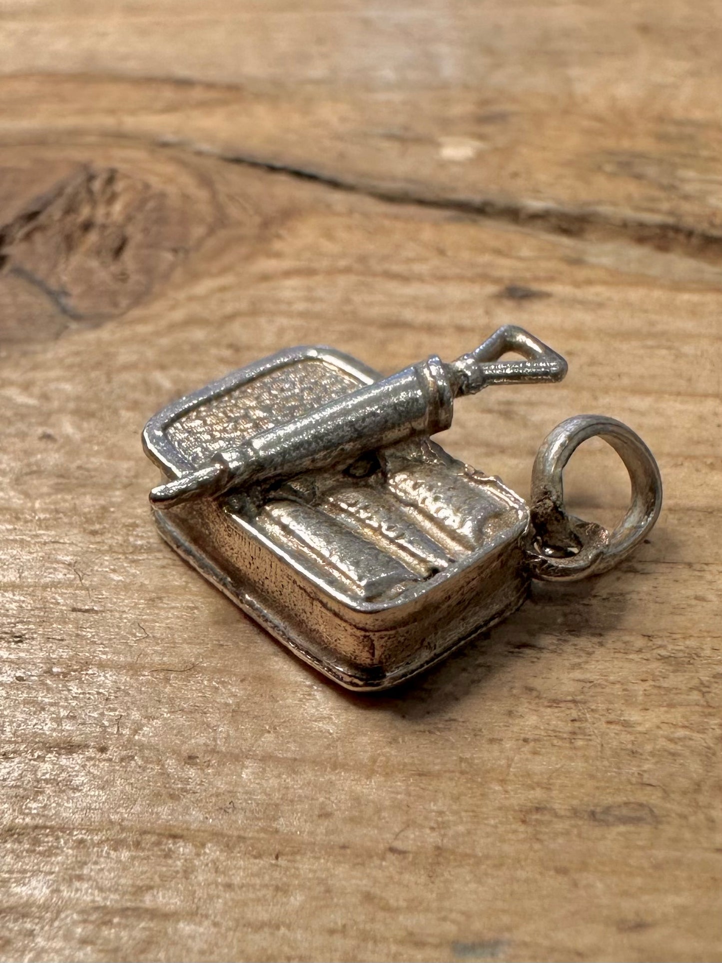 Vintage Can of Sardines Portugal 925 Silver Pendant