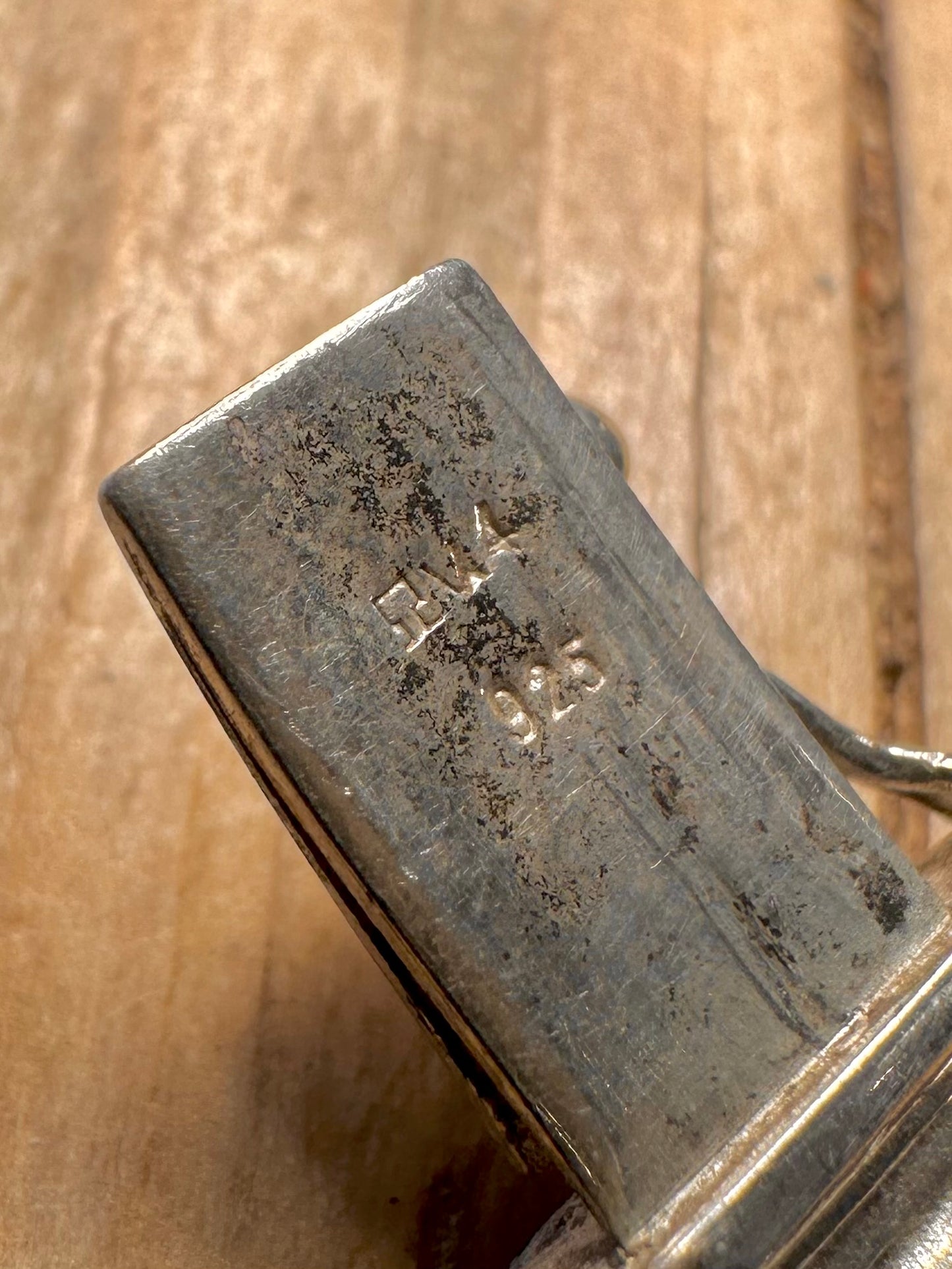 Vintage Large Greek Key 925 Sterling Silver 7.5 inch Bracelet