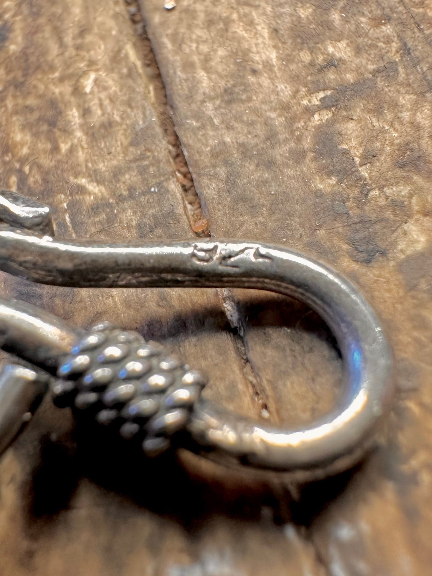 Chunky Byzantine Hook Clasps 925 Sterling Silver 18 inch Necklace