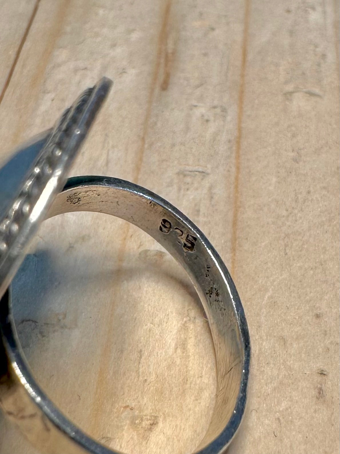 Large Circular Rope Engraved Statement 925 Sterling Silver Size L Ring