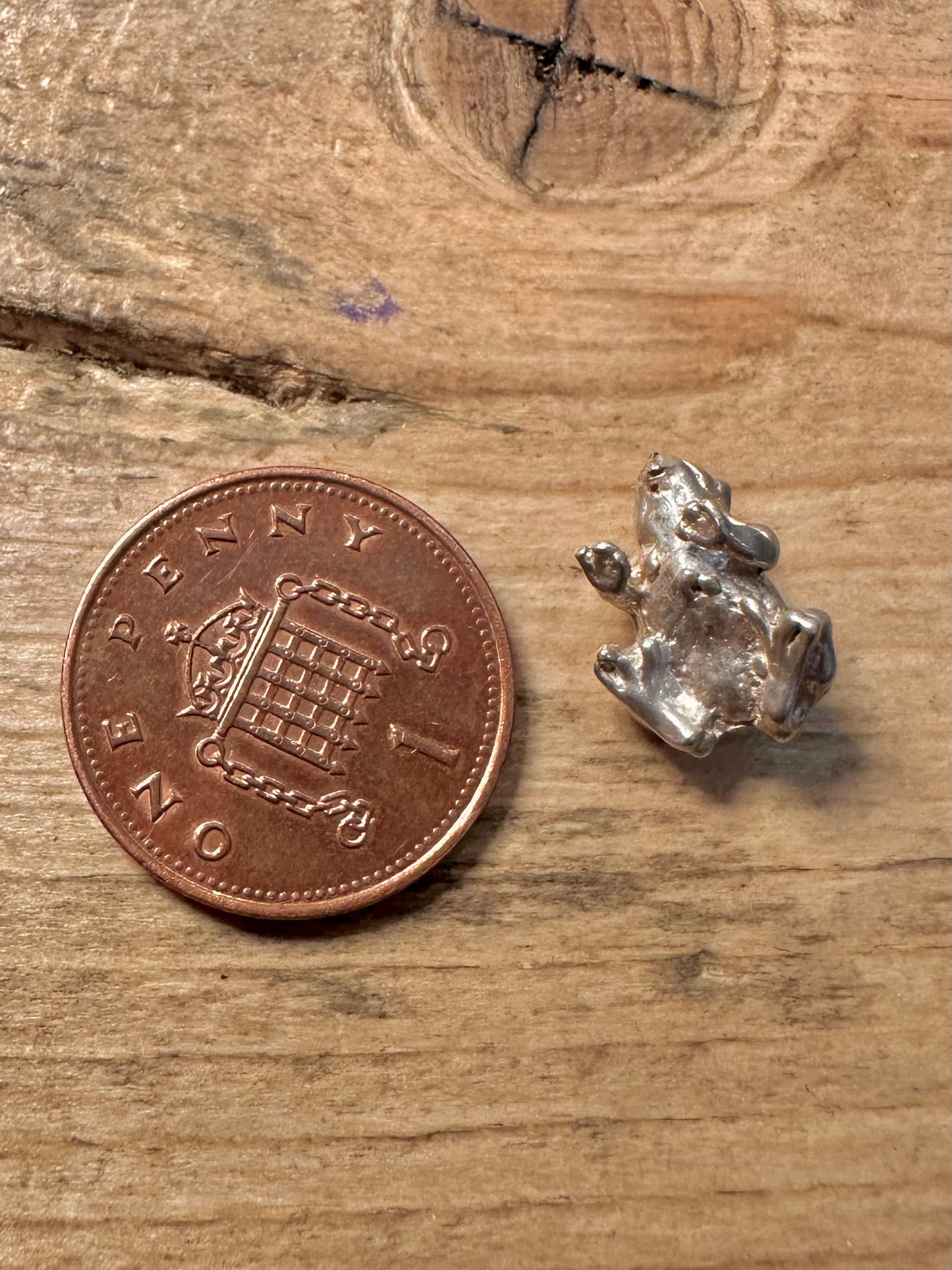 Vintage Frog Crown 925 Silver Charm Pendant