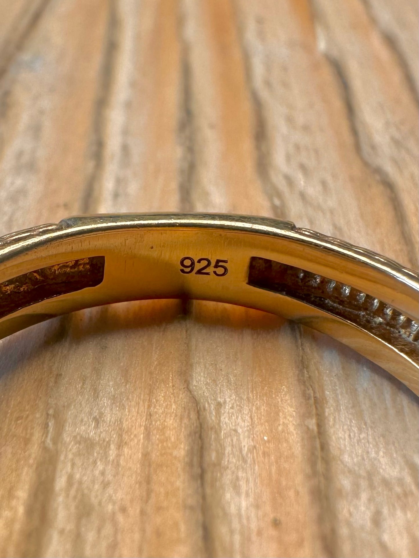 Vintage Snake Gold on 925 Sterling Silver Size P1/2 Ring