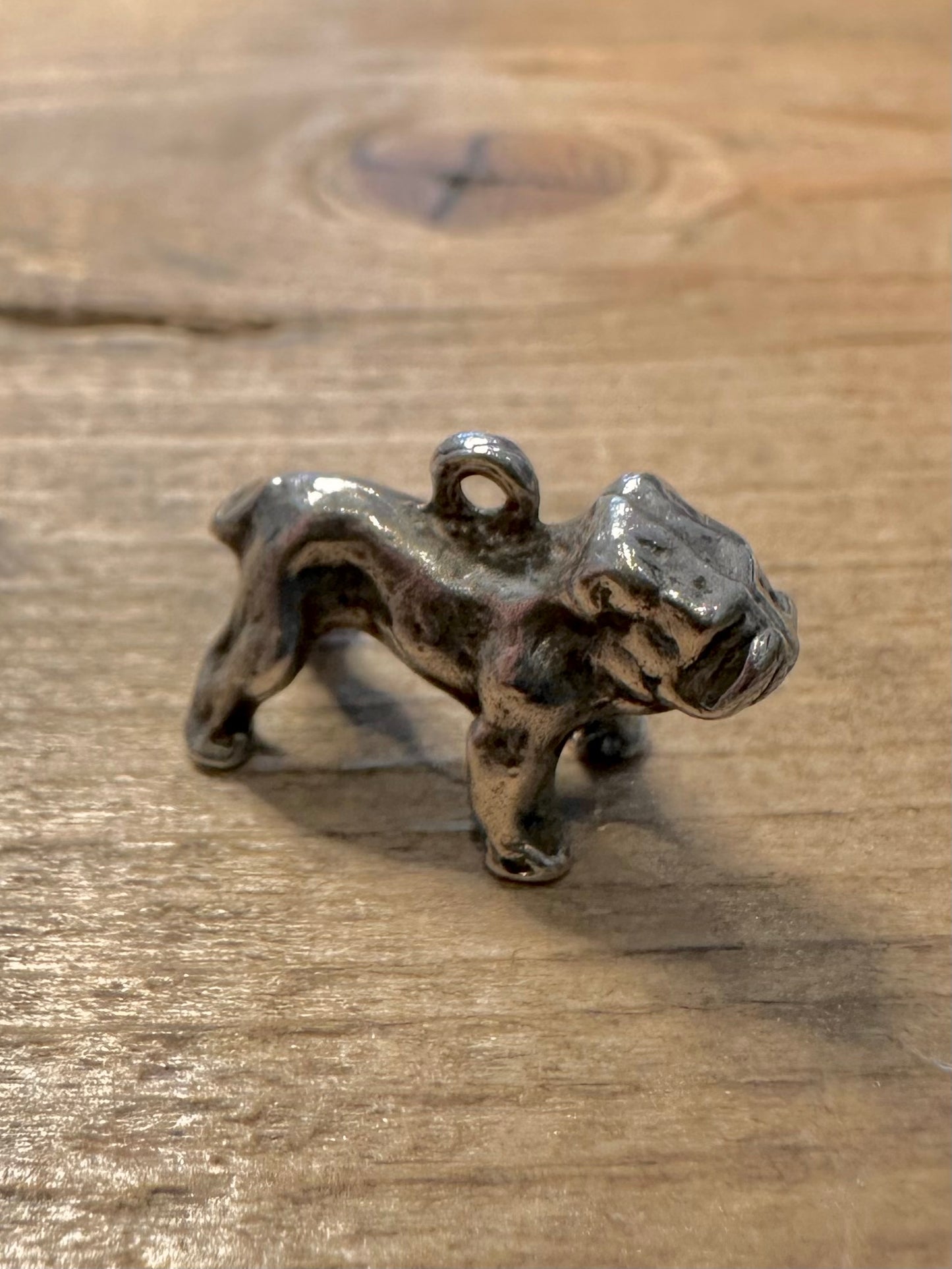 Vintage Bulldog 925 Silver Charm Pendant