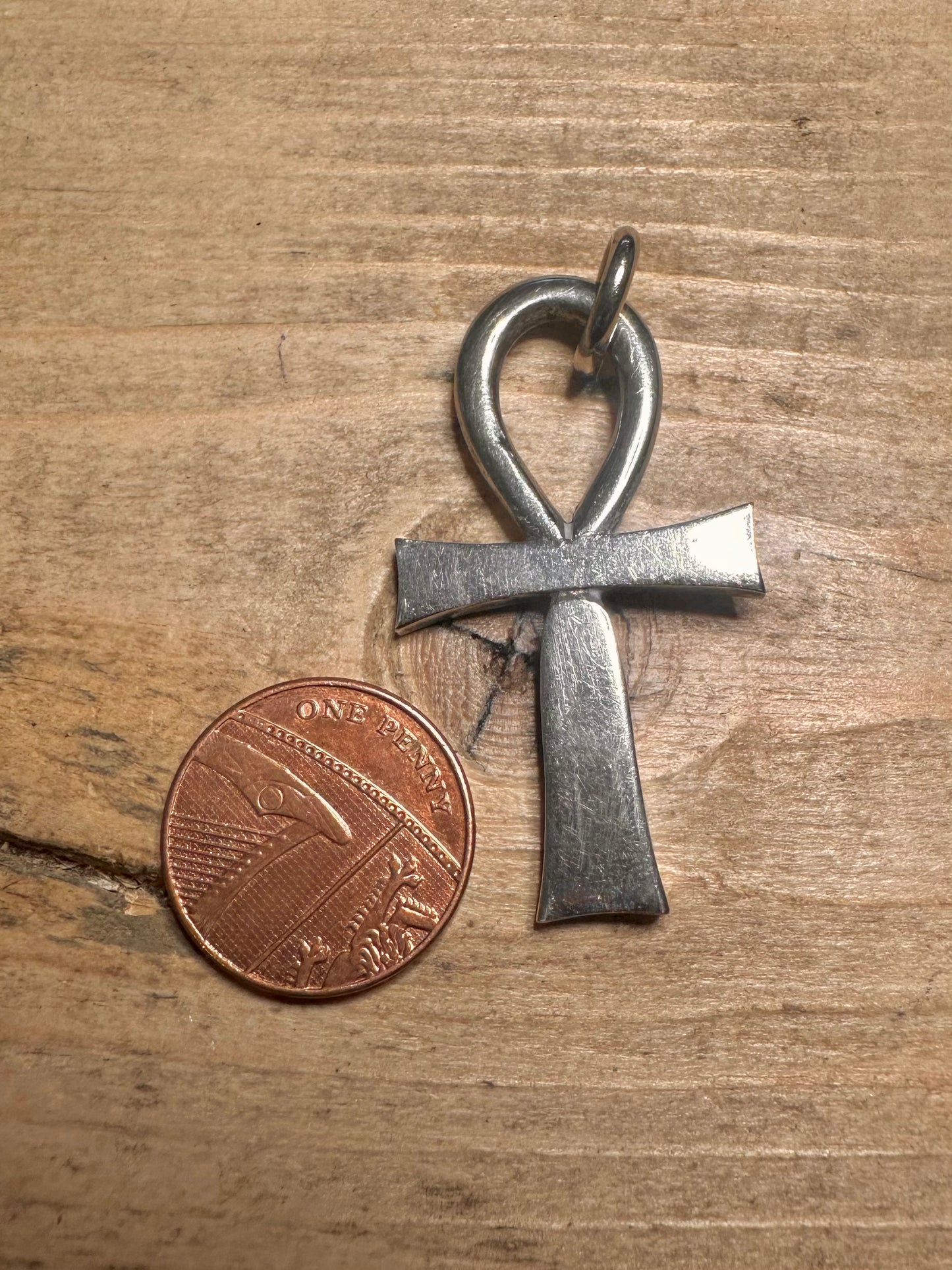 Vintage 1977 Ankh 925 Silver Pendant