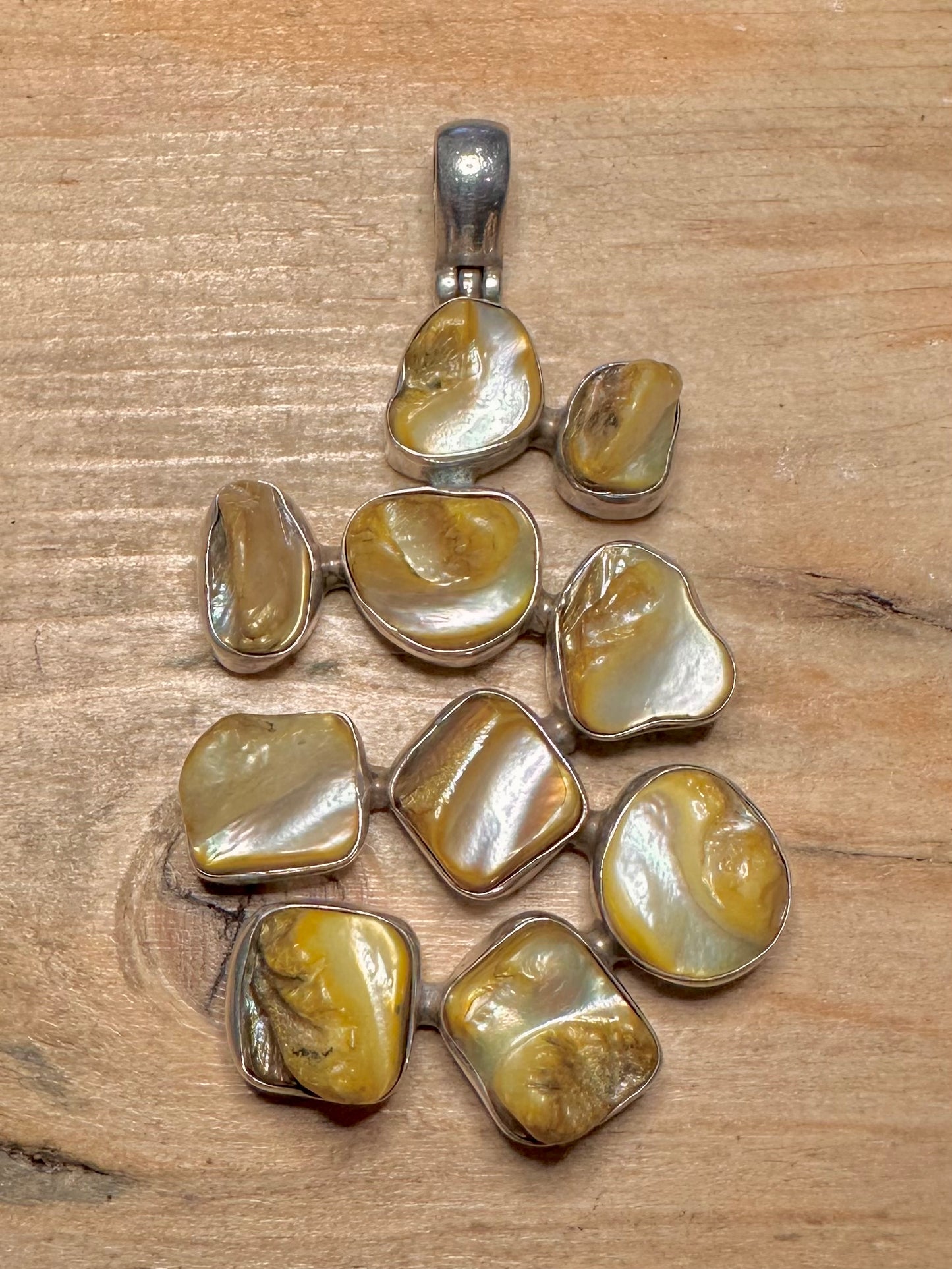 Abstract Large Pearls 925 Silver Pendant
