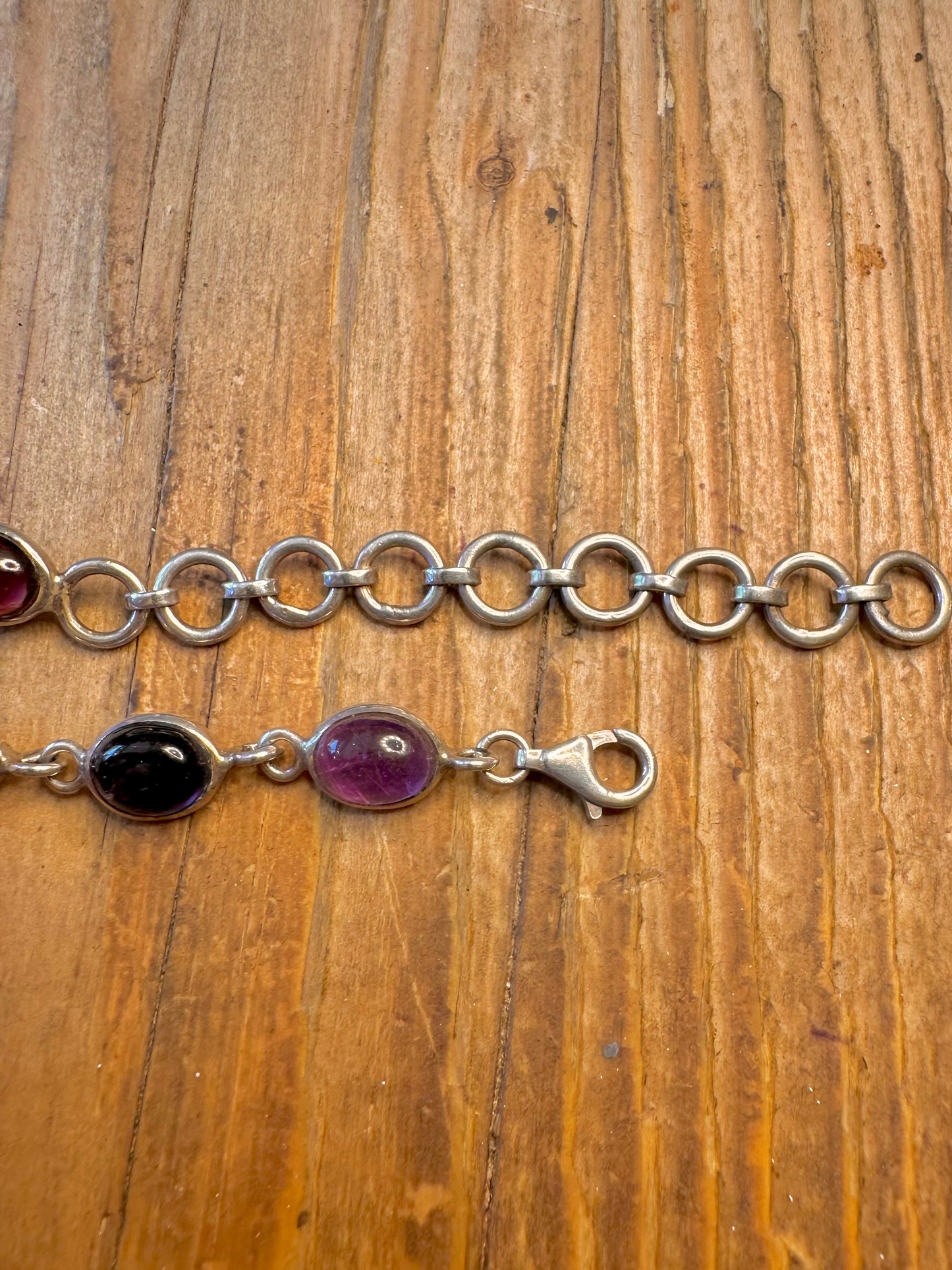 Multi Oval Gemstone 925 Sterling Silver 5 to 7.5 inch Bracelet