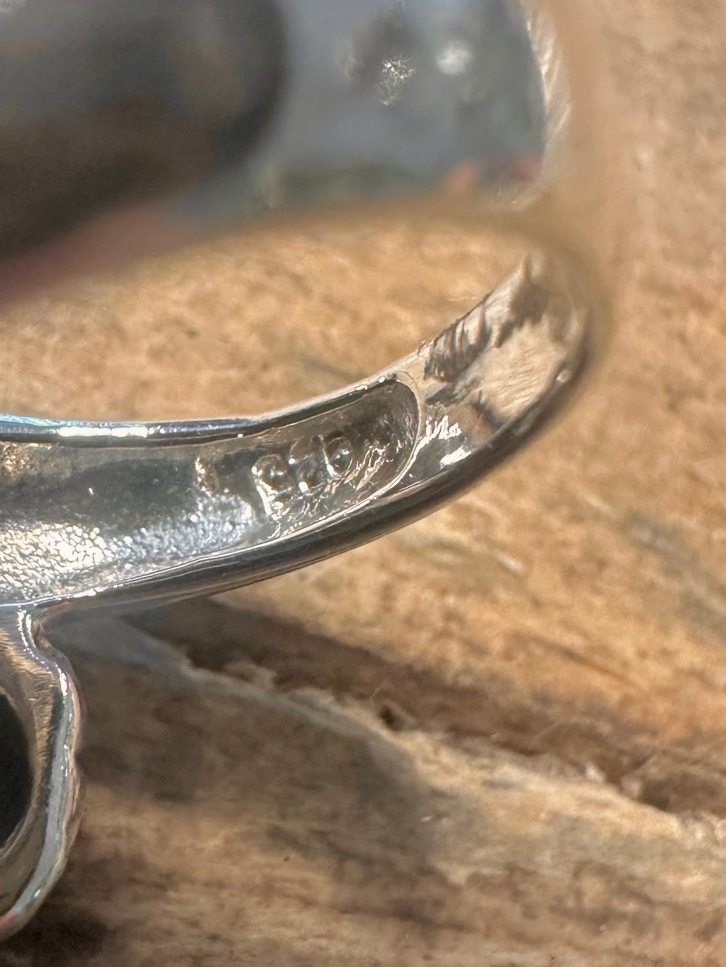 Modern Panther Black Stone Eyes 925 Silver Size N1/2 Ring