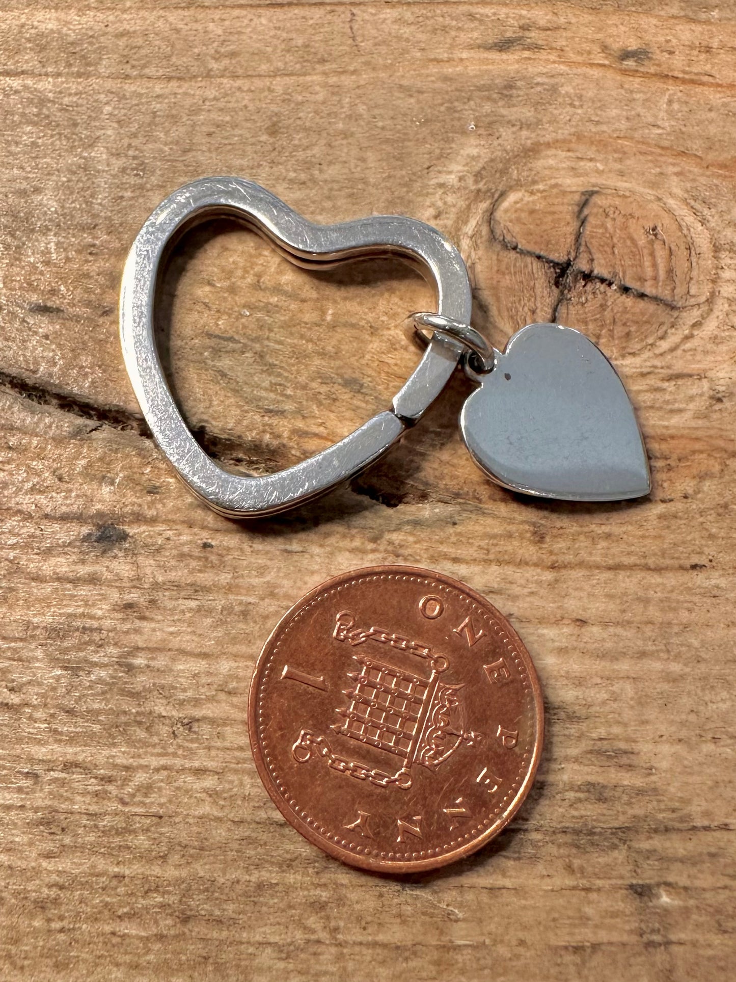 Vintage Tiffany and Co Keychain Heart 925 Silver Pendant