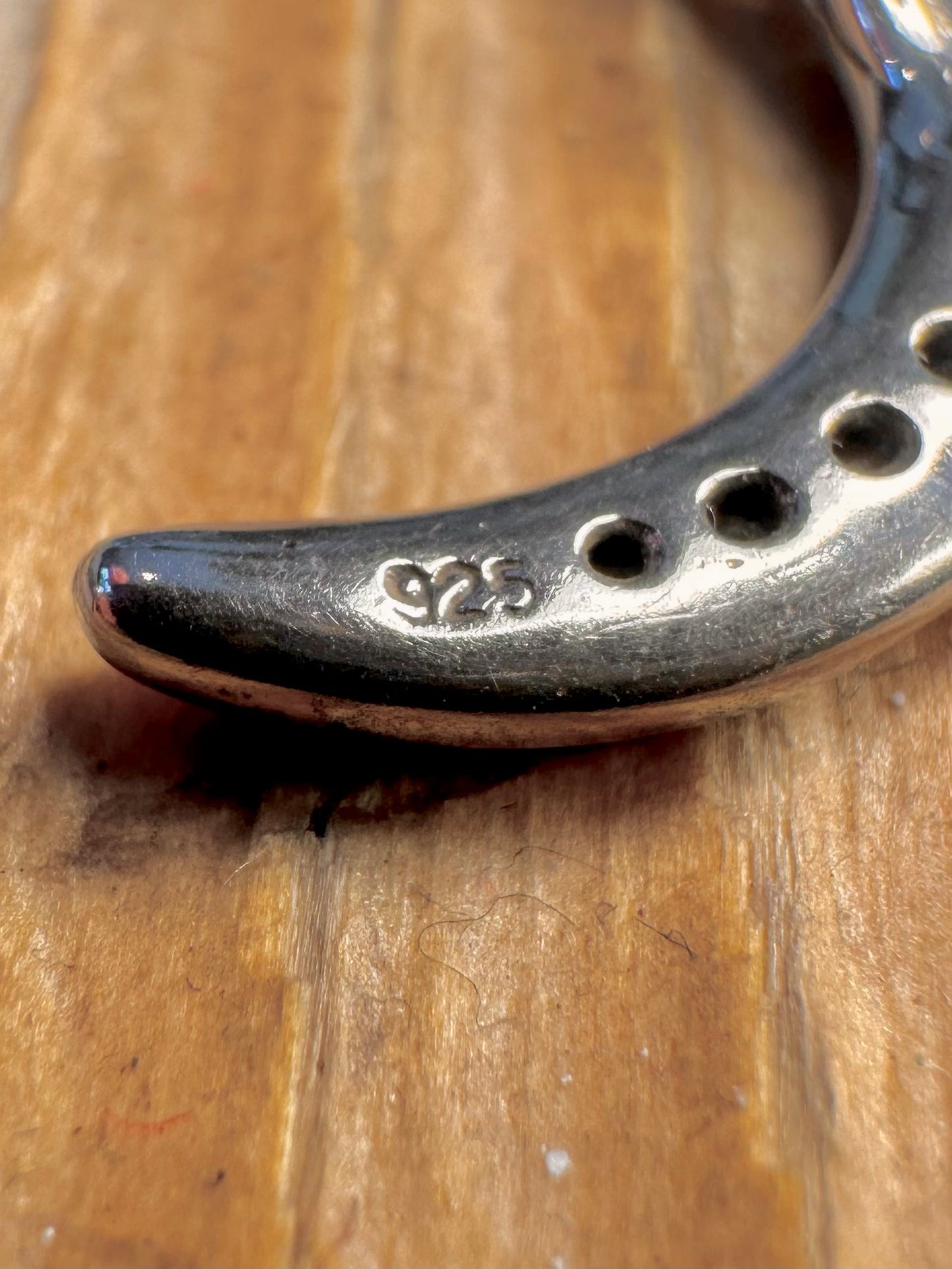 Crescent Moon CZ 925 Sterling Silver Pendant