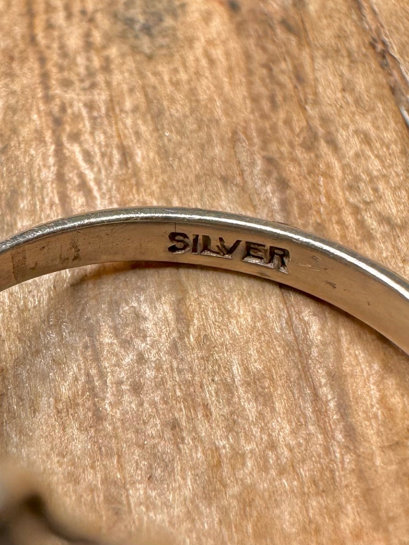 Vintage Red and White Stone Cluster 925 Sterling Silver Size K Ring