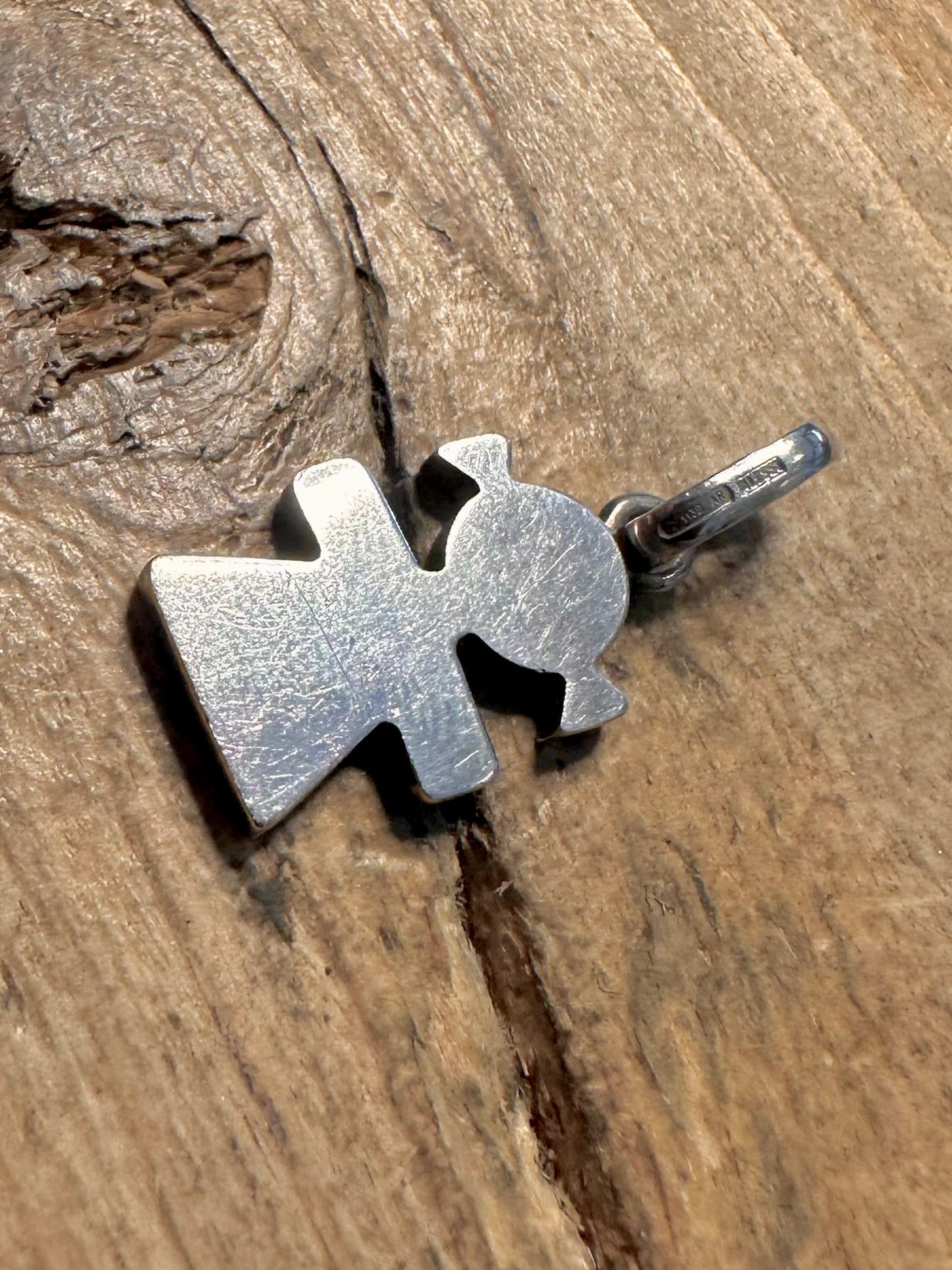 Vintage Alessi Logo 925 Silver Pendant