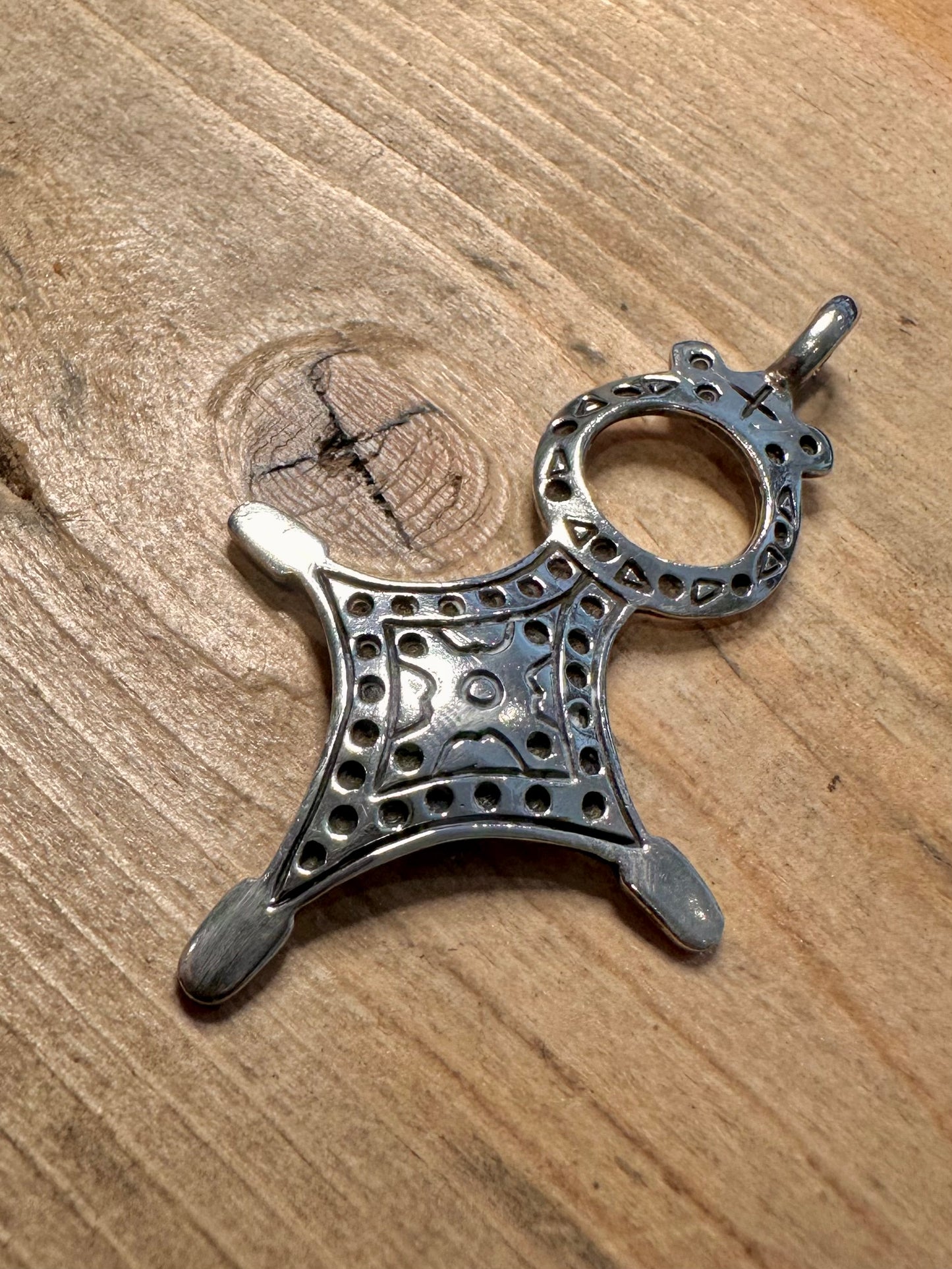 Vintage African Tuareg 925 Silver Pendant