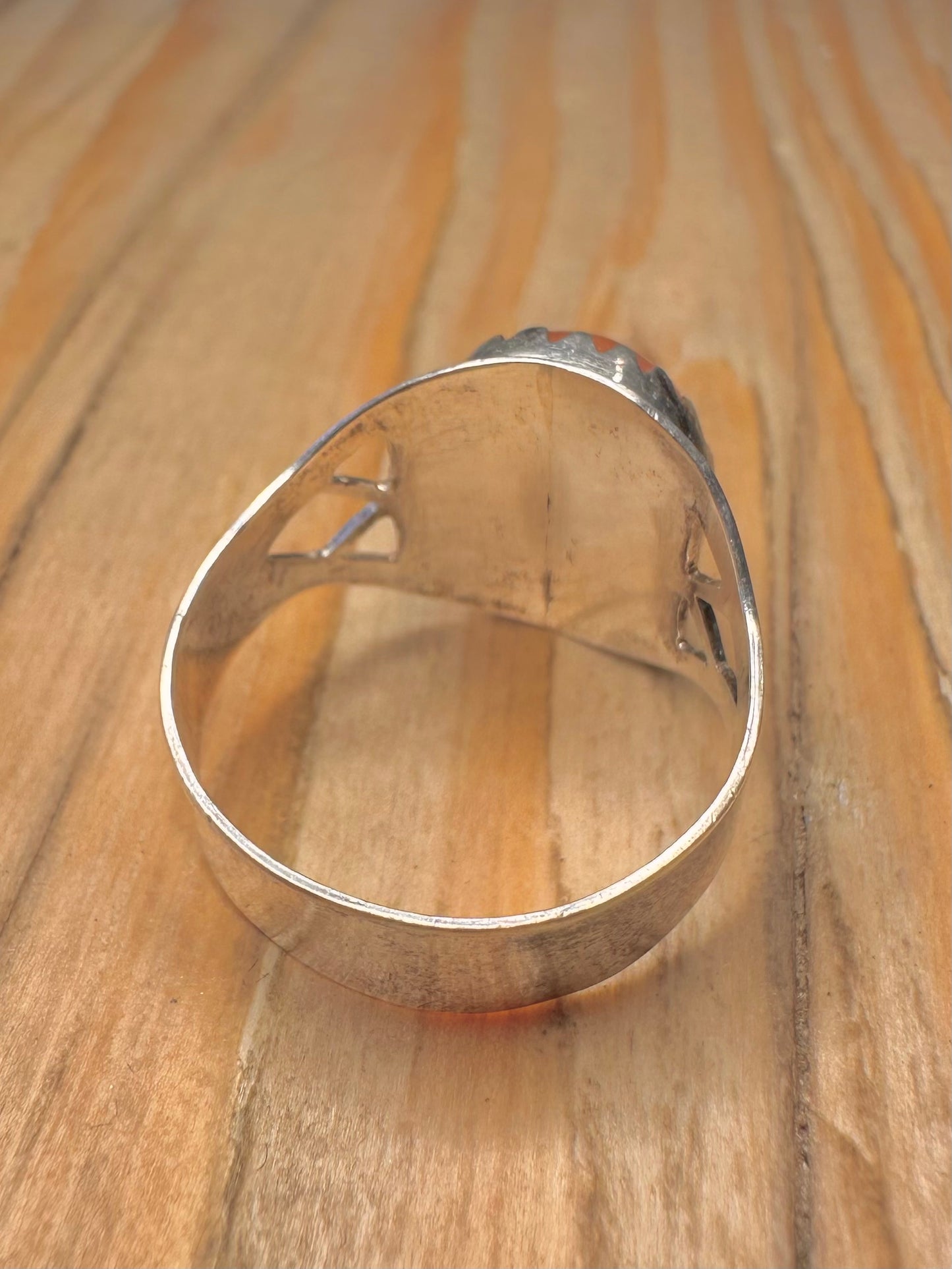 Vintage Carnelian Signet 925 Sterling Silver Size Q1/2 Ring
