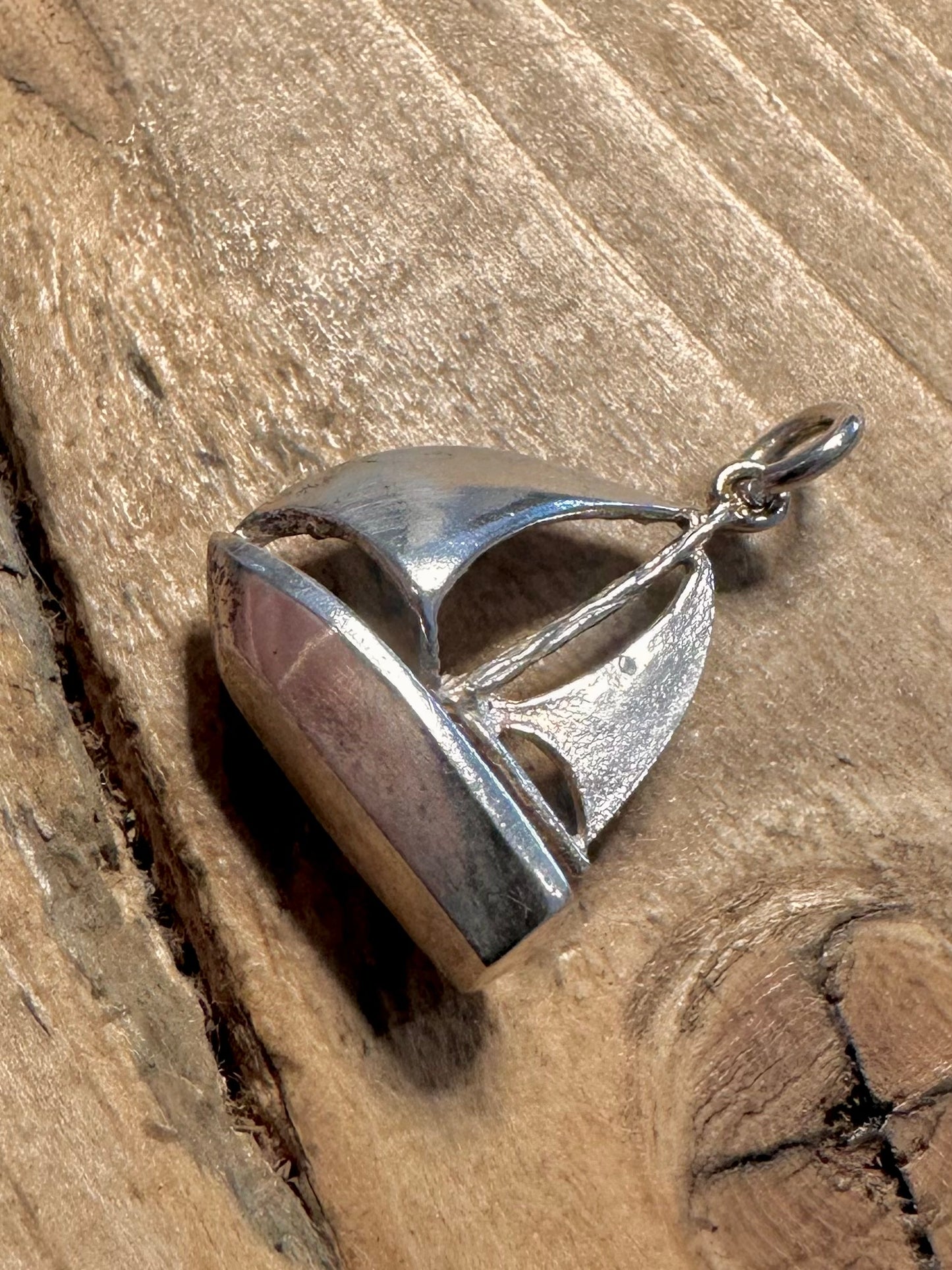 Vintage 1989 Sailing Boat 925 Silver Pendant