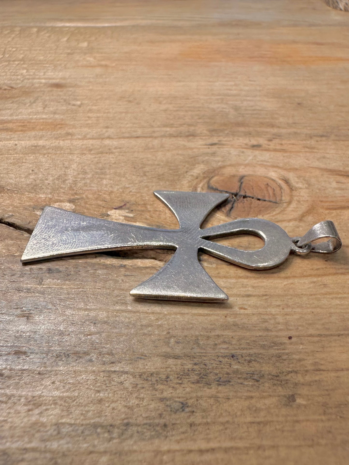 Vintage Large Ankh 925 Silver Egyptian Pendant