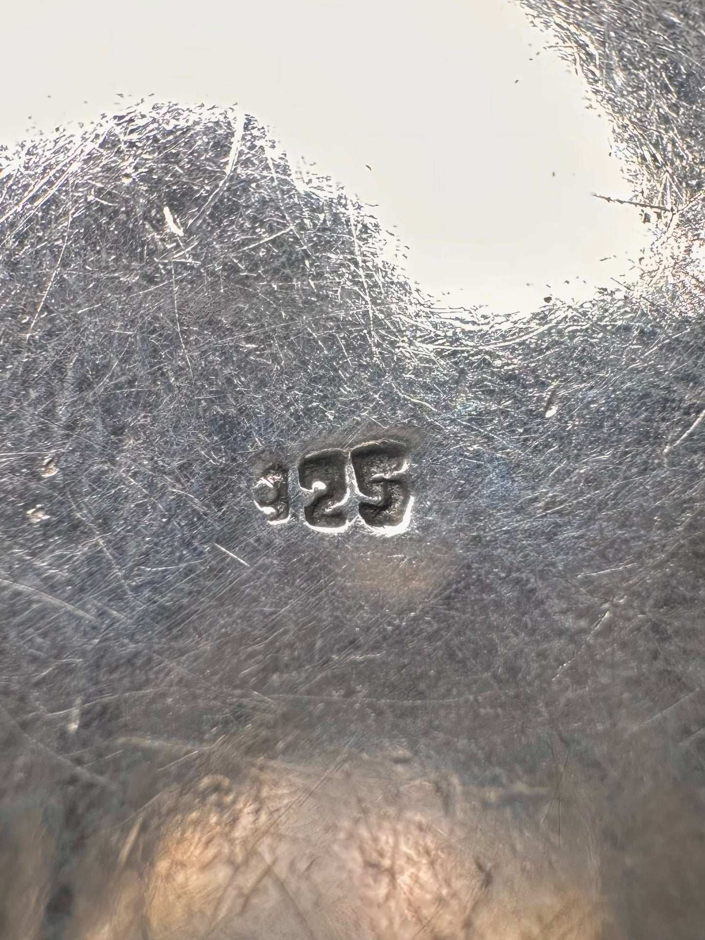 Modernist Blasen-Effekt Texturierter Kreis 925 Sterling Silber Anhänger