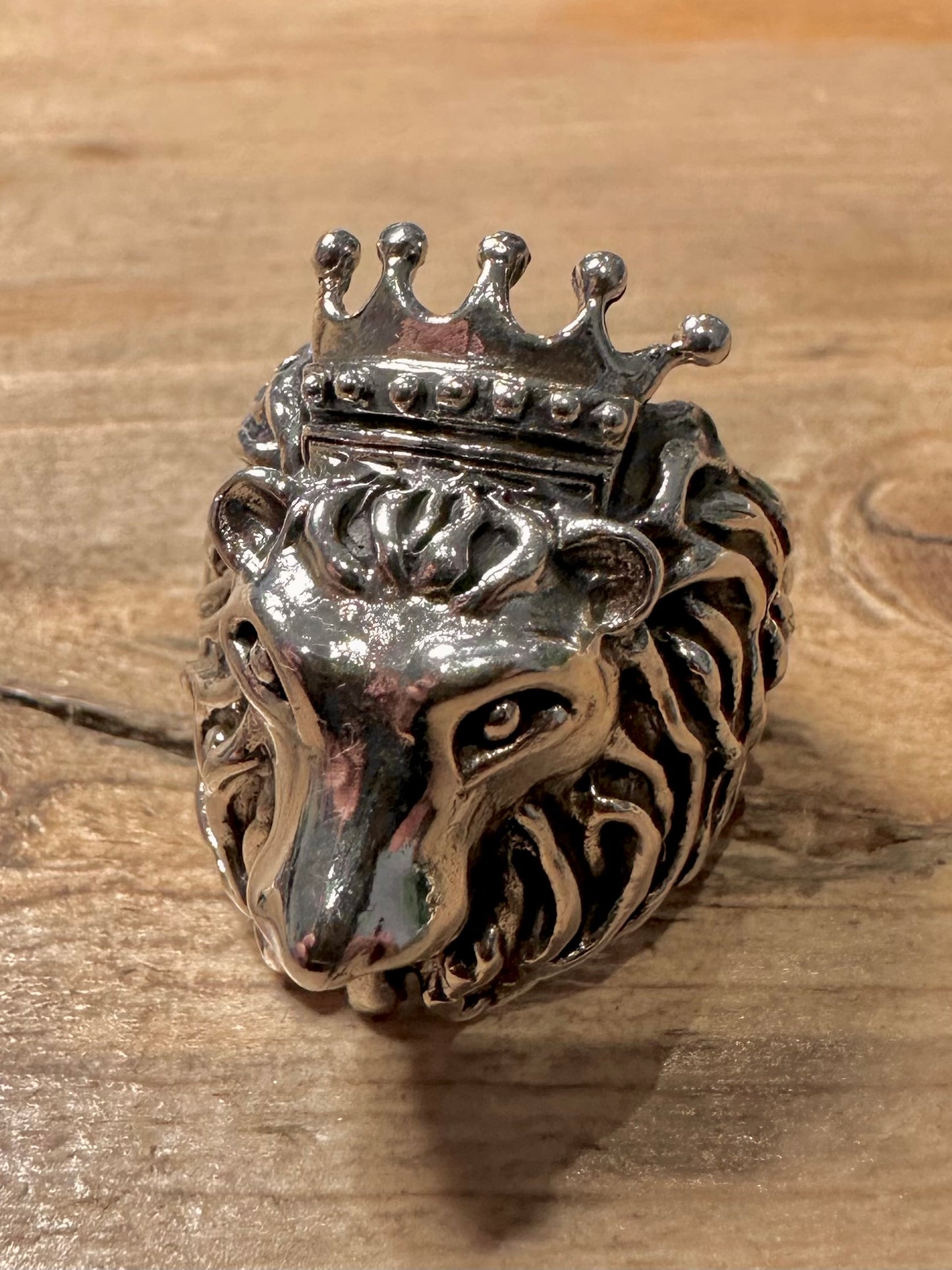 Vintage Lion King 925 Silver Size O1/2 Ring