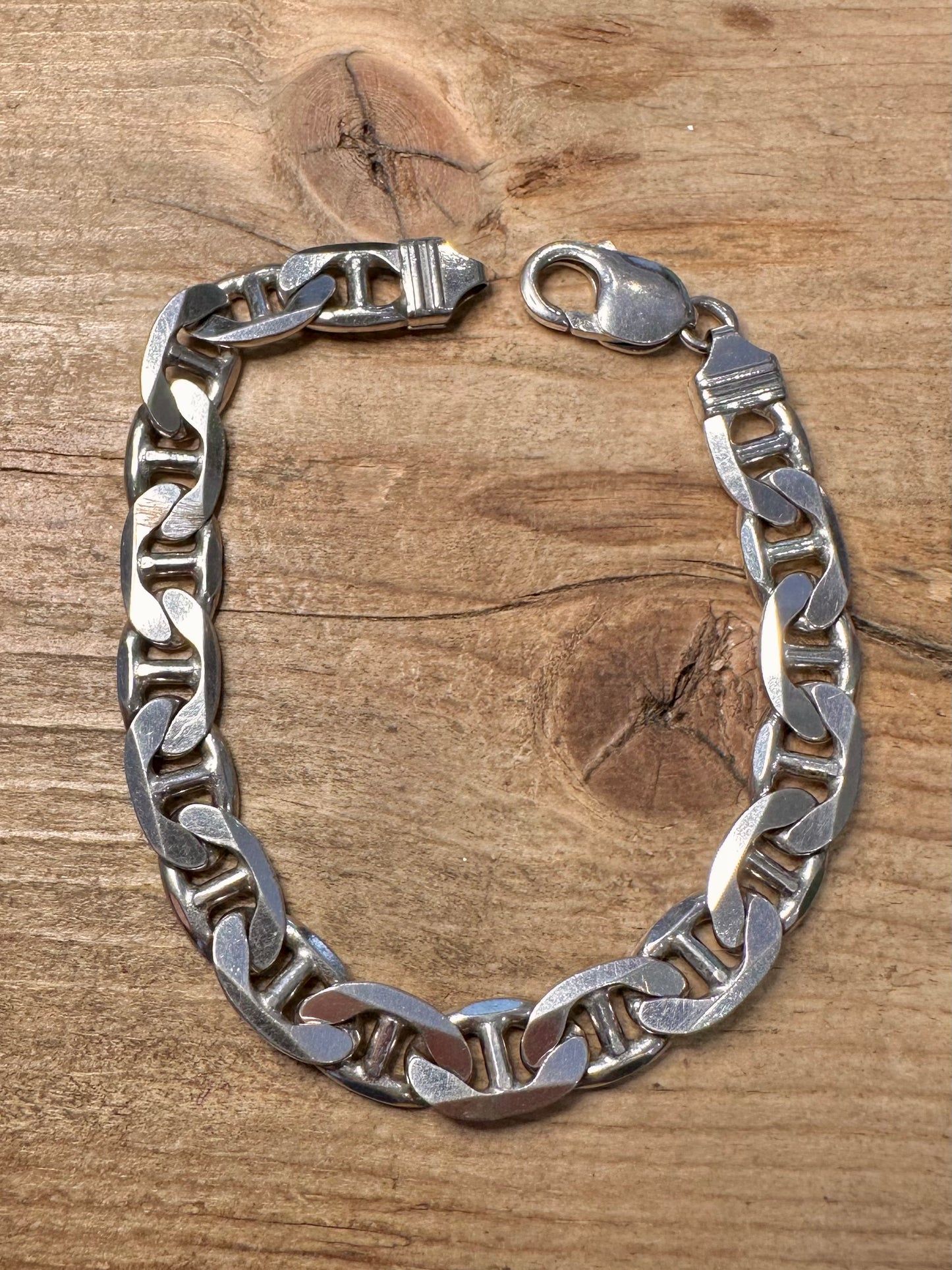 Vintage Mariner Link 925 Silver 8.5 inch Bracelet
