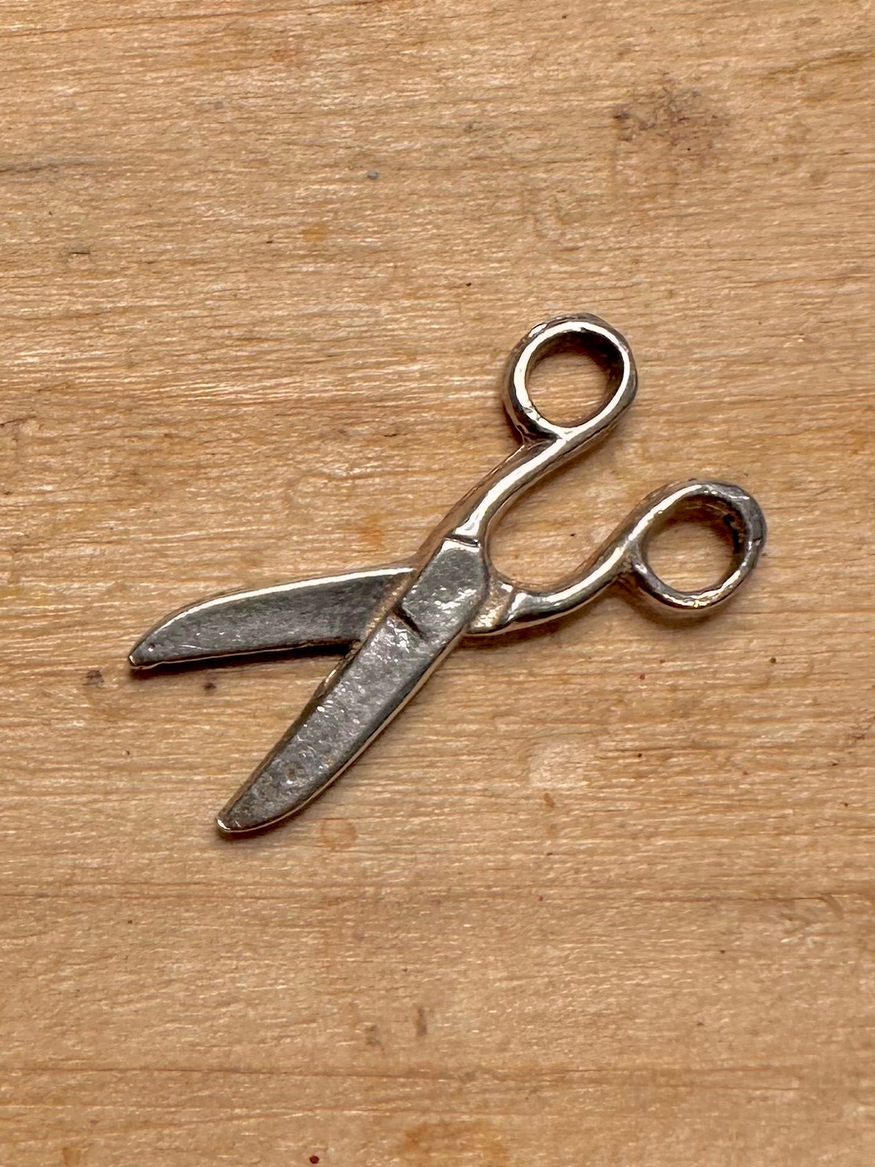 Vintage Scissors 925 Silver Charm Pendant