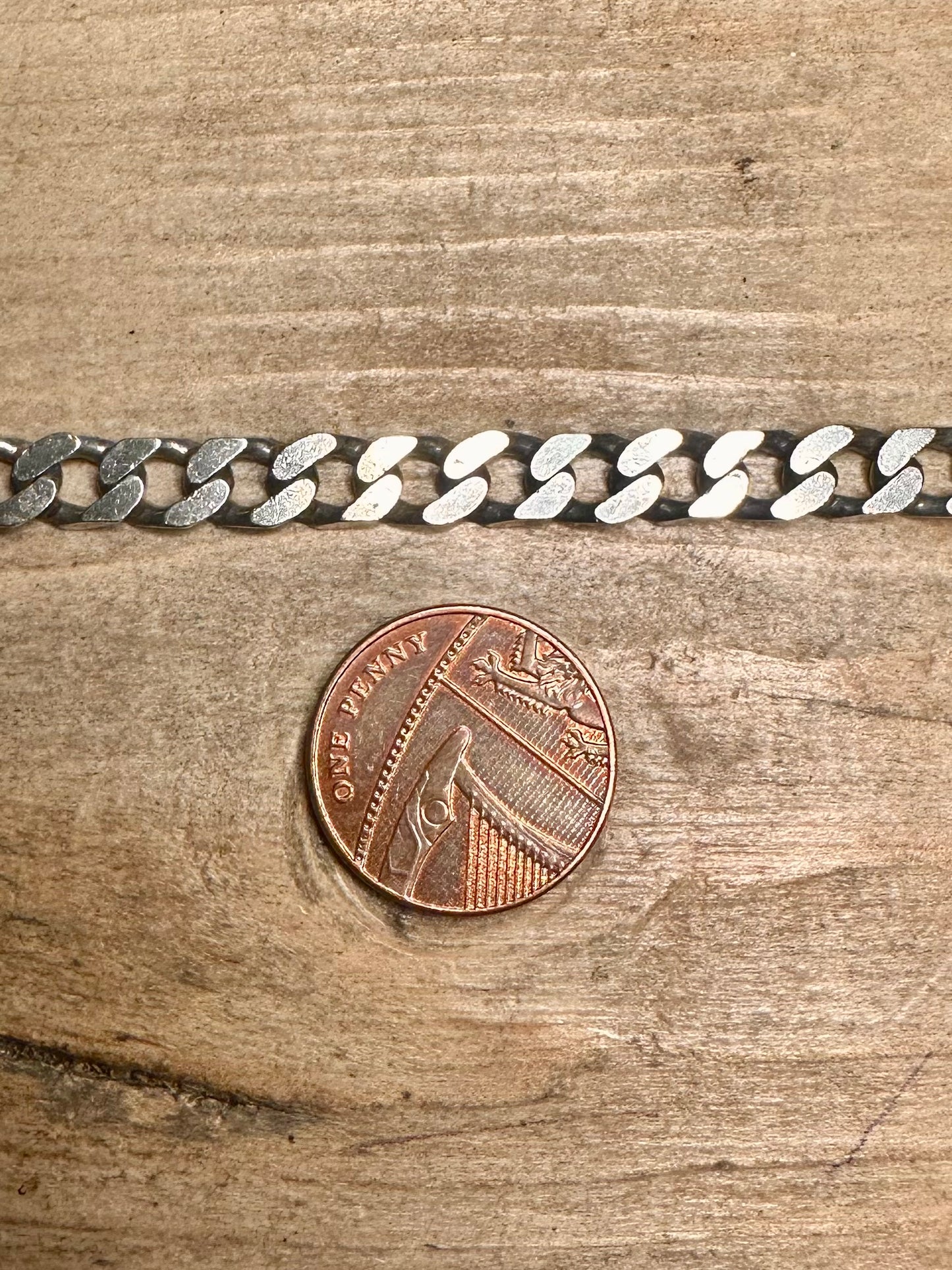 Vintage Curb Chain 925 Silver 20 inch Necklace