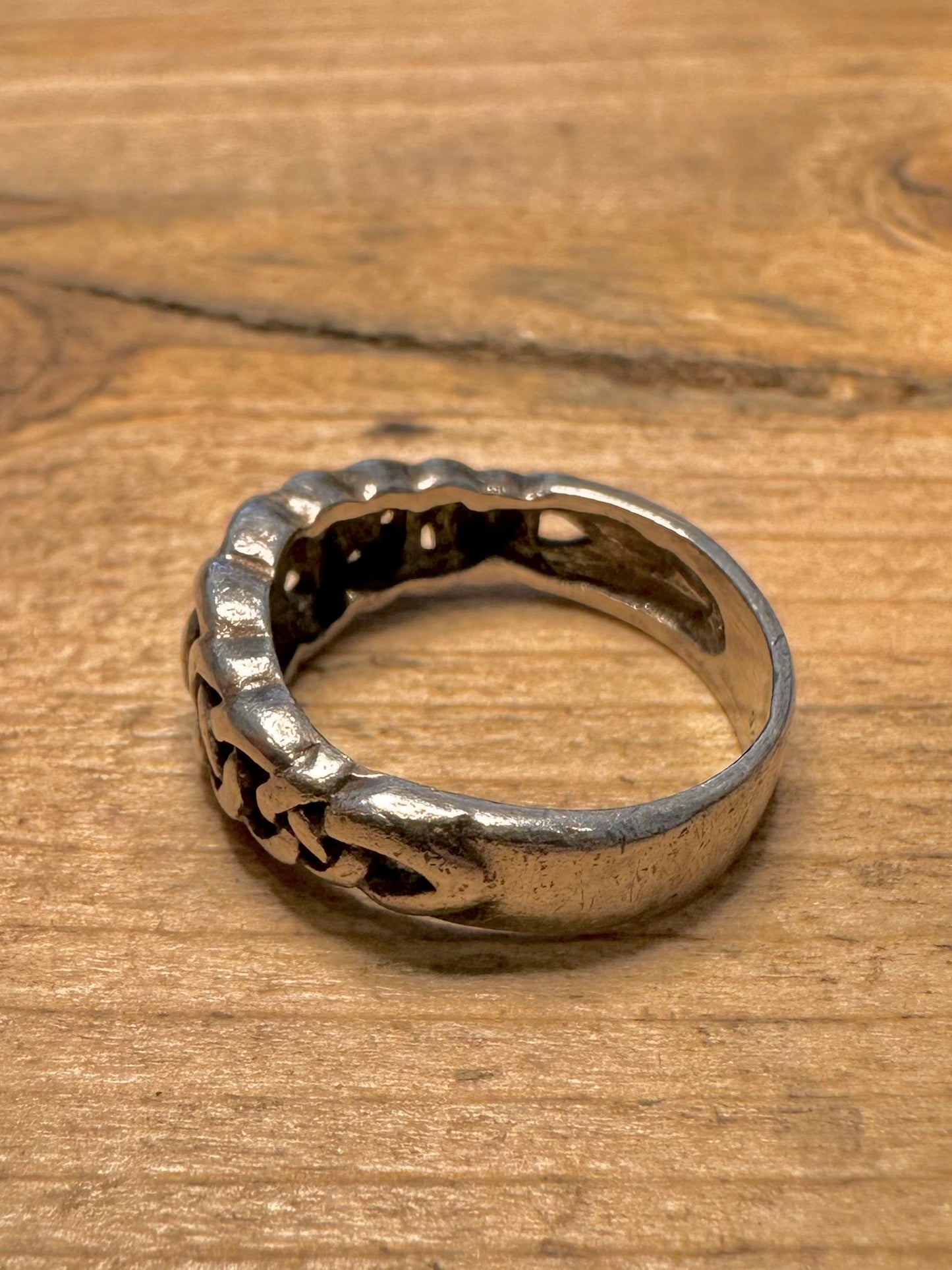 Vintage Celtic Knot 925 Silver Size K Ring