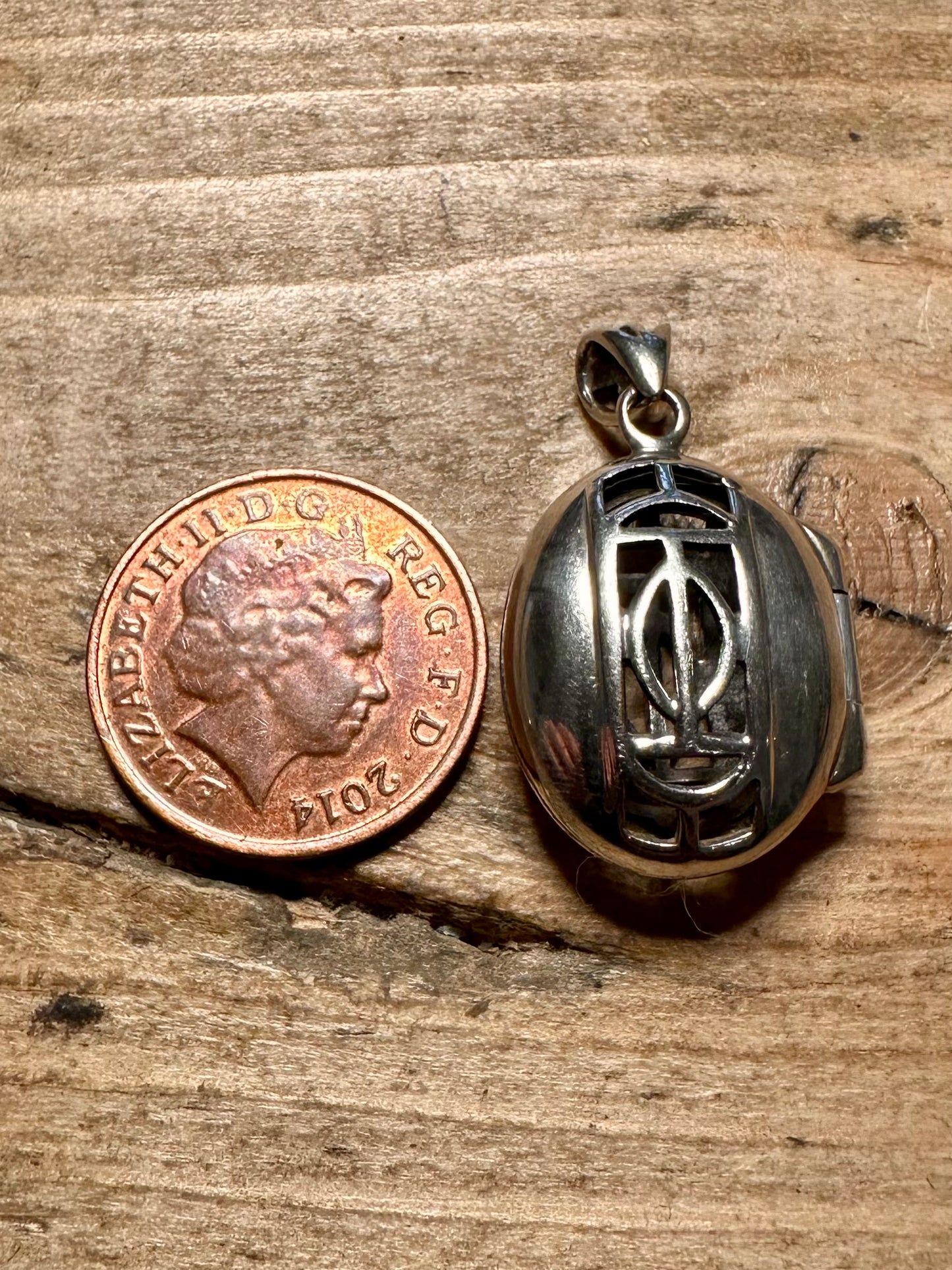 Vintage Celtic Design Kit Heath Locket 925 Silver Pendant