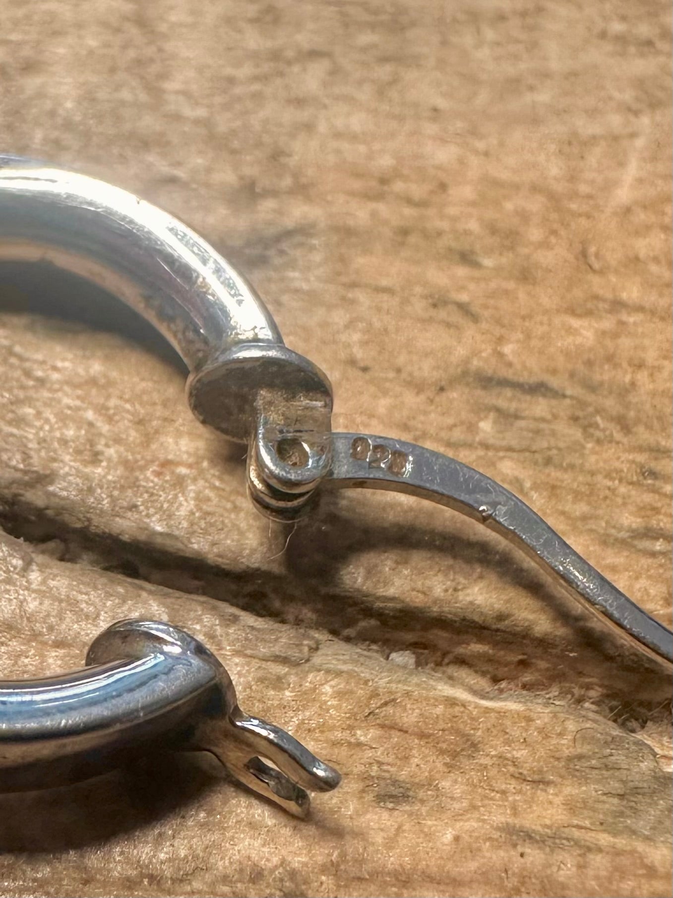Abstract Twisted Hoops 925 Silver Earrings