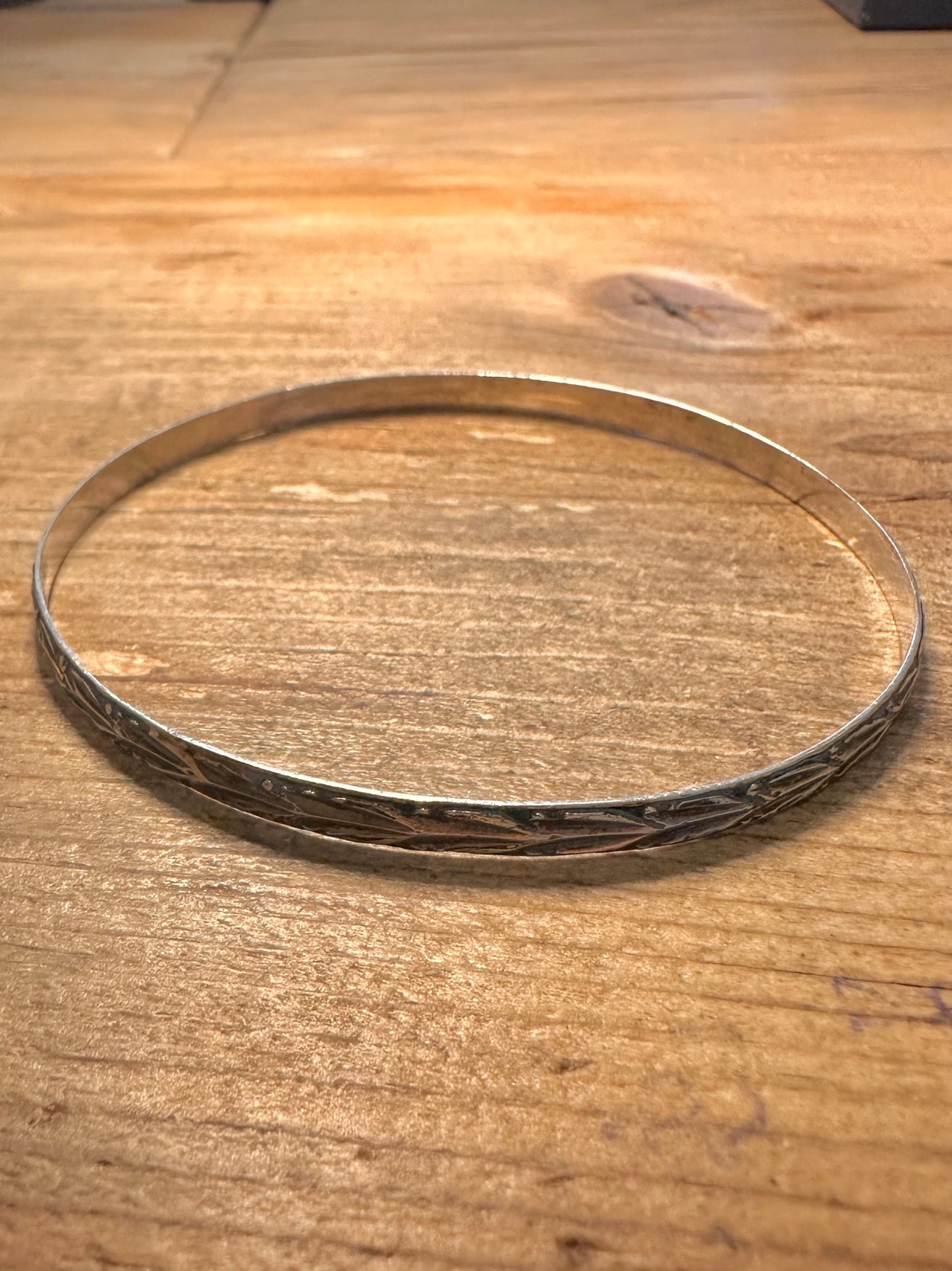 Vintage Boho Style 925 Silver Bangle