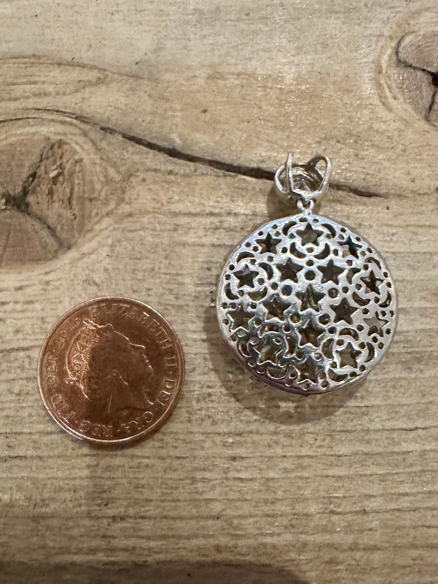 Modern Shiny CZ Circle 925 Silver Pendant